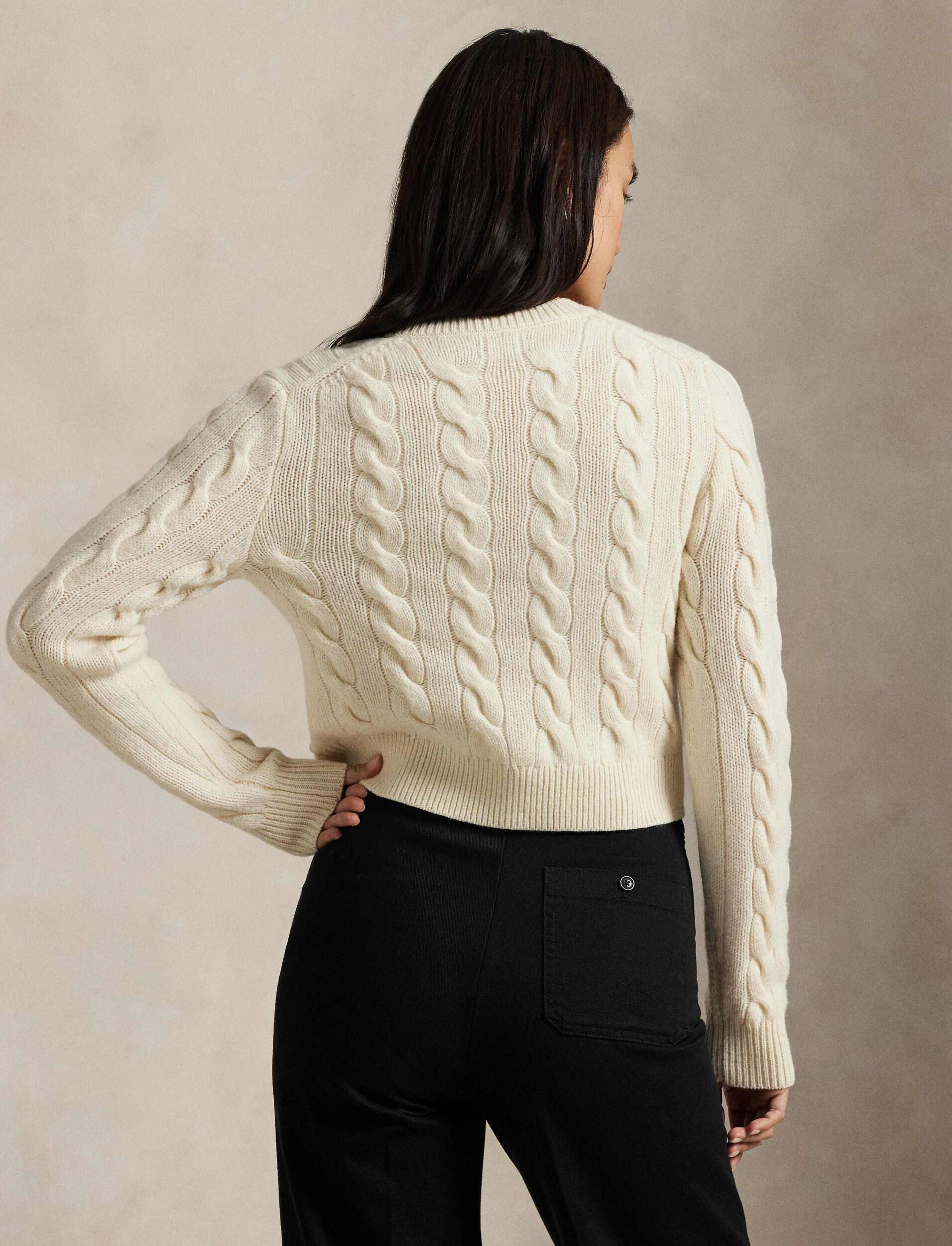 Polo Ralph Lauren De lână cardigan Cable | Cropped Fit cu adaos de cașmir