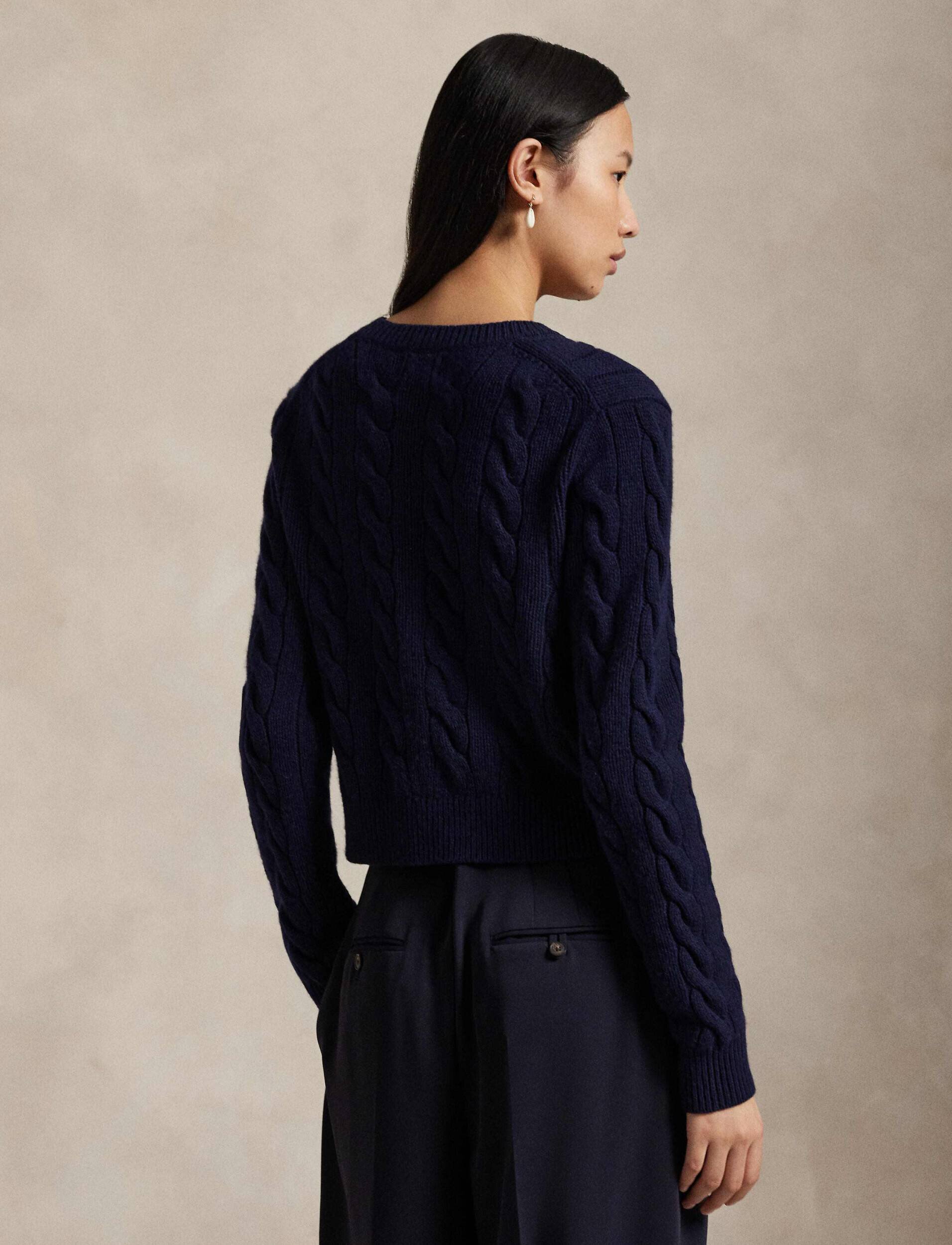 Polo Ralph Lauren De lână cardigan Cable | Cropped Fit cu adaos de cașmir