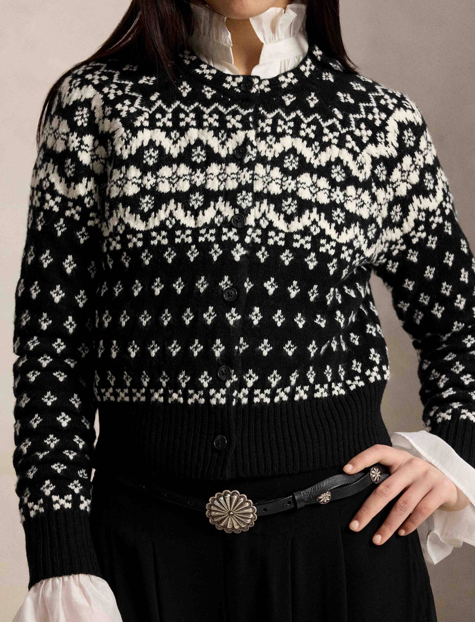 Polo Ralph Lauren De lână cardigan Fair Isle | Cropped Fit