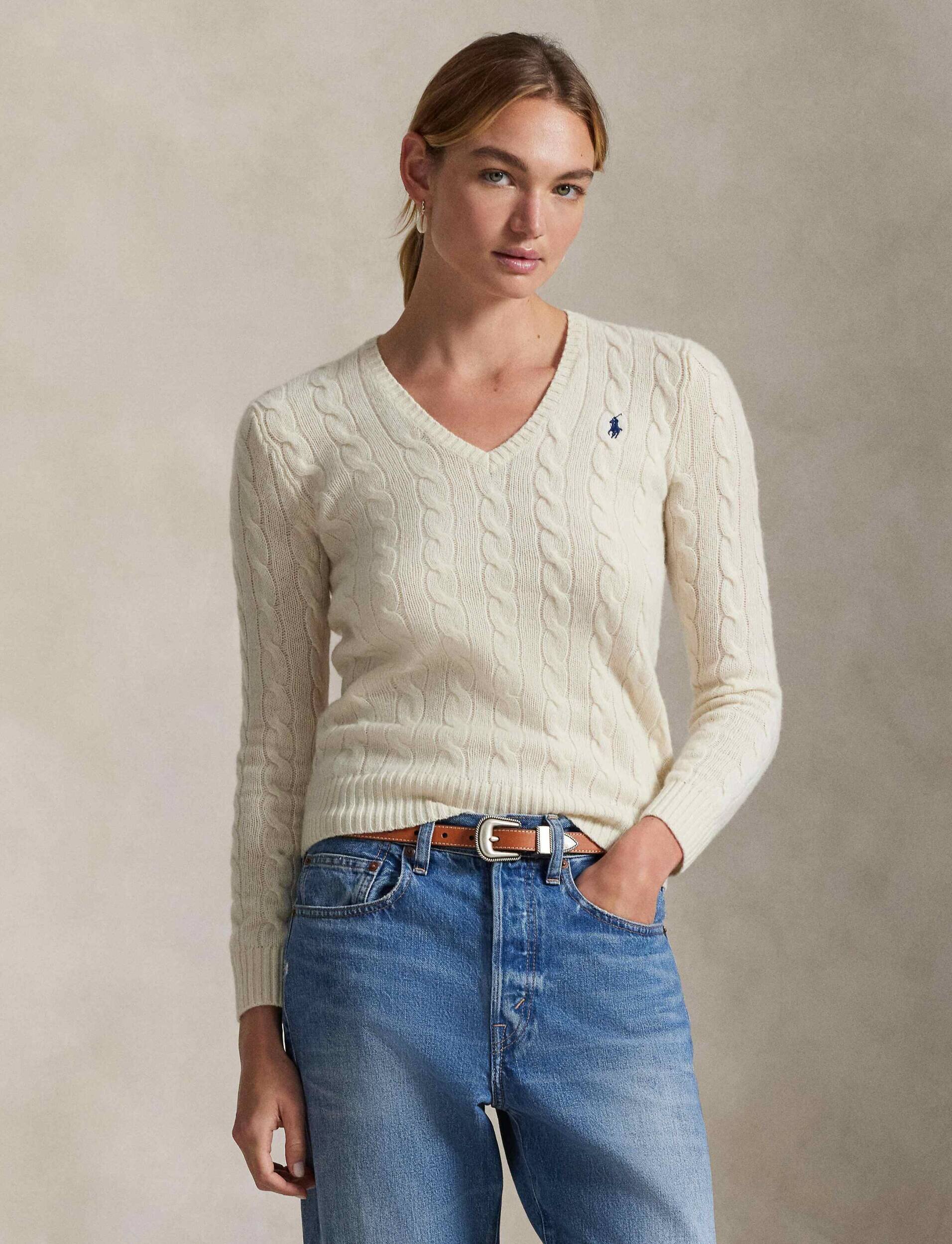 Polo Ralph Lauren De lână pulover Kimberly | Slim Fit cu adaos de cașmir