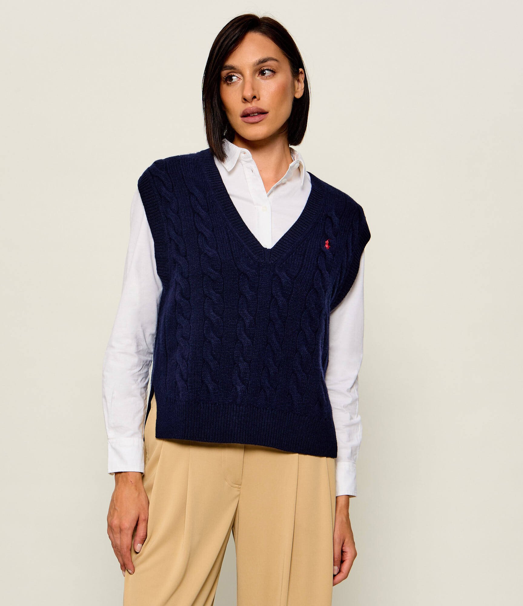 Polo Ralph Lauren De lână vestă | Loose fit cu adaos de cașmir