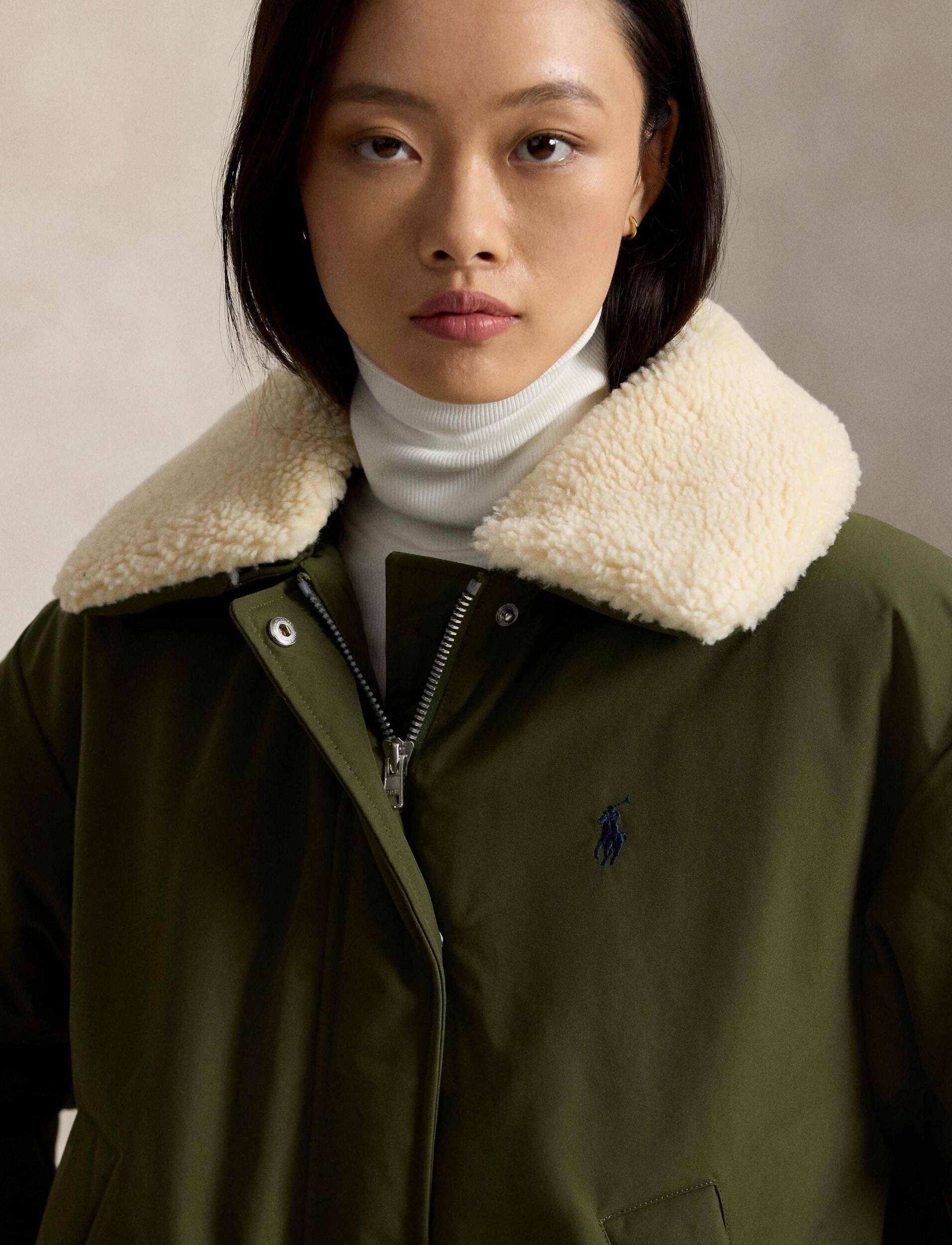 Polo Ralph Lauren Geacă de puf | Loose fit | shearling