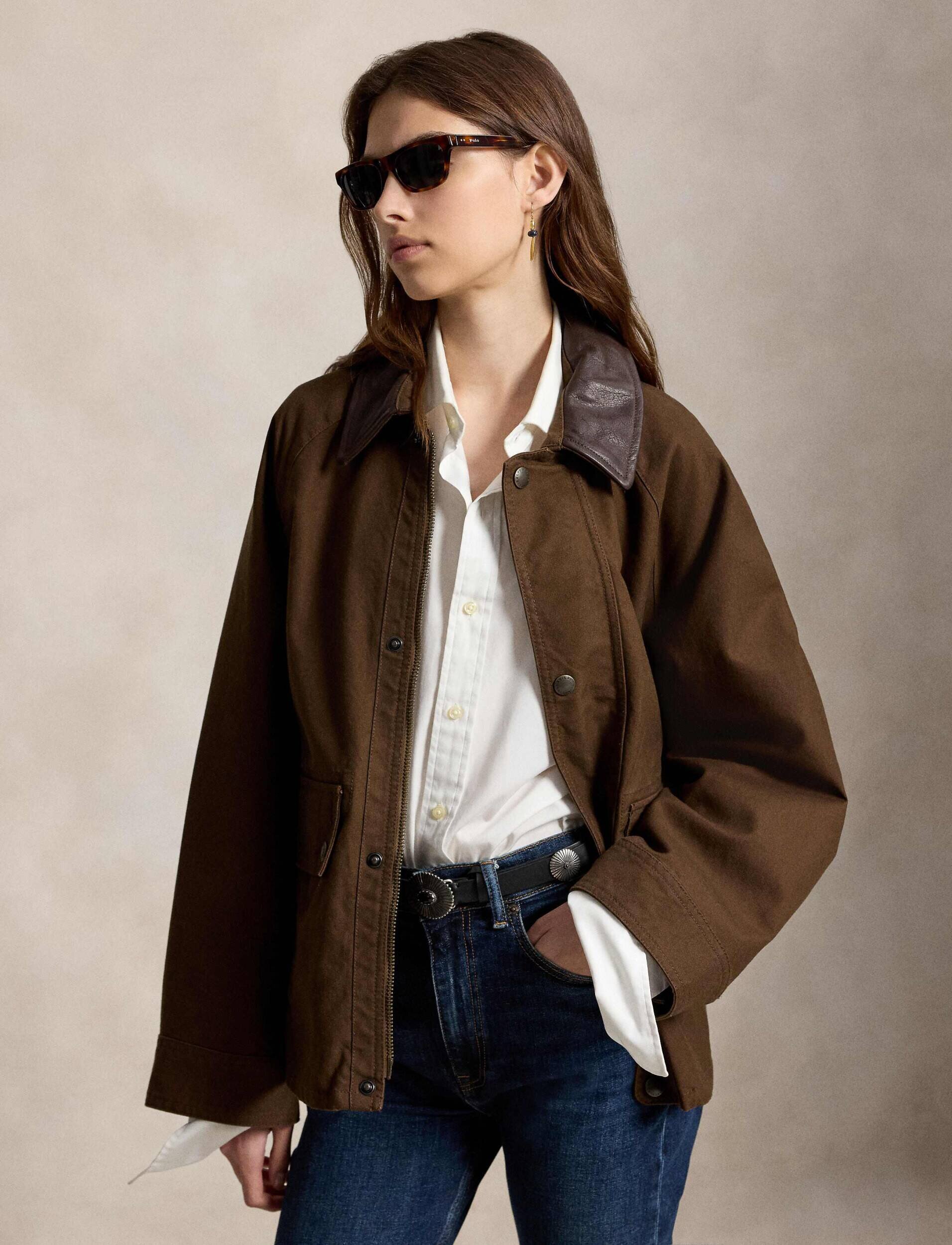 Polo Ralph Lauren Geacă | Relaxed fit cu adaos de piele