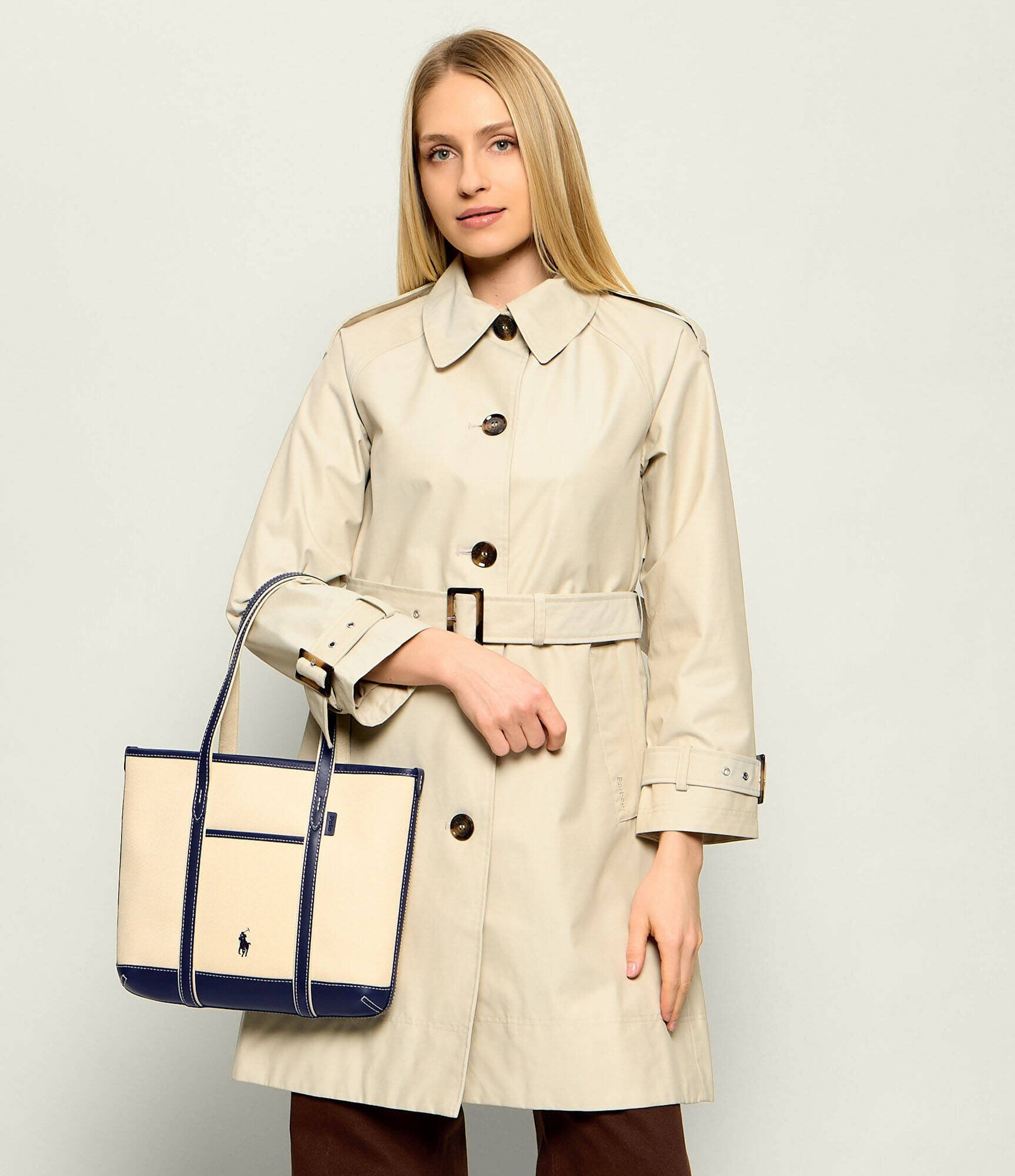 Polo Ralph Lauren Geantă pe umăr cu adaos de piele