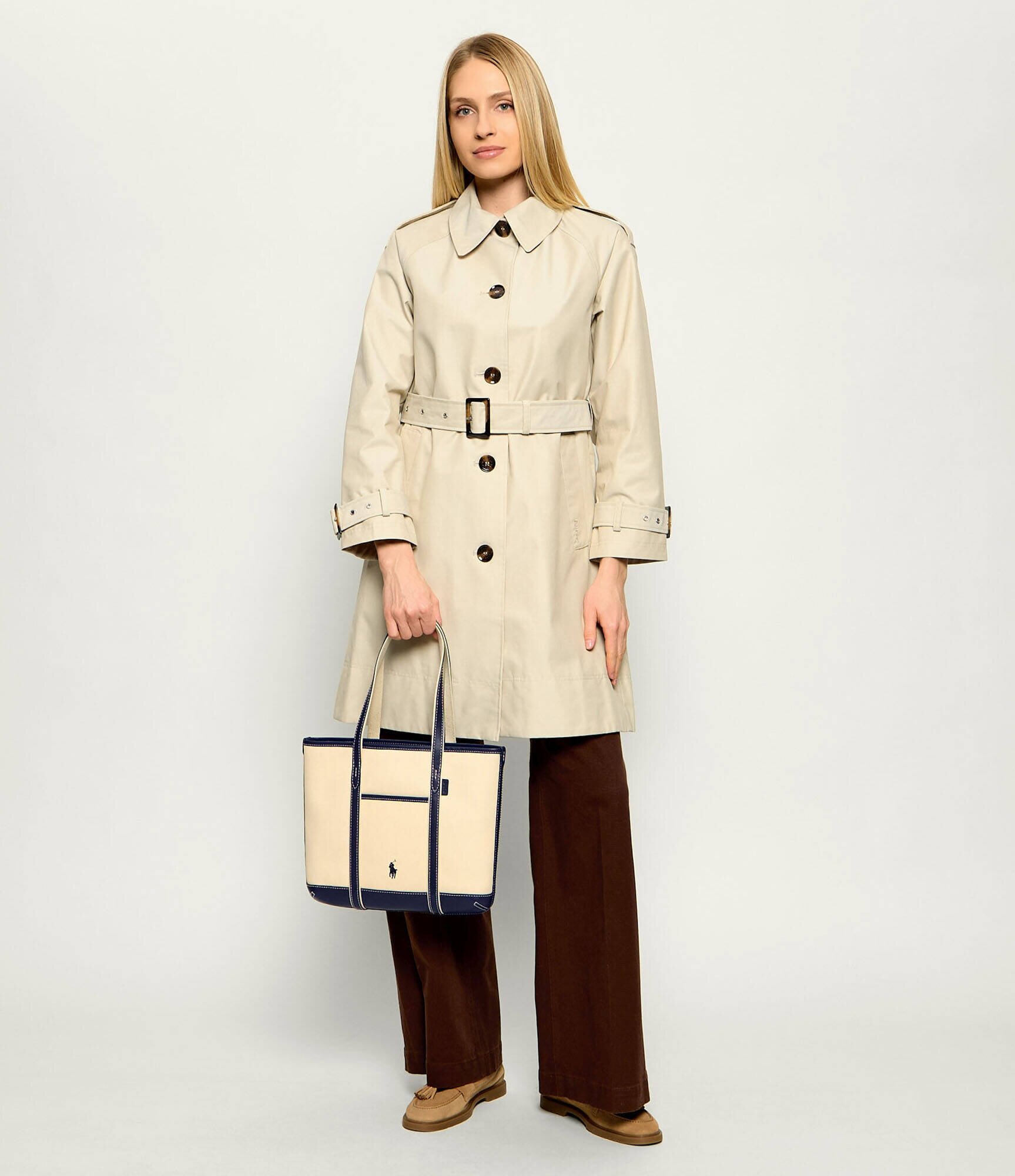 Polo Ralph Lauren Geantă pe umăr cu adaos de piele