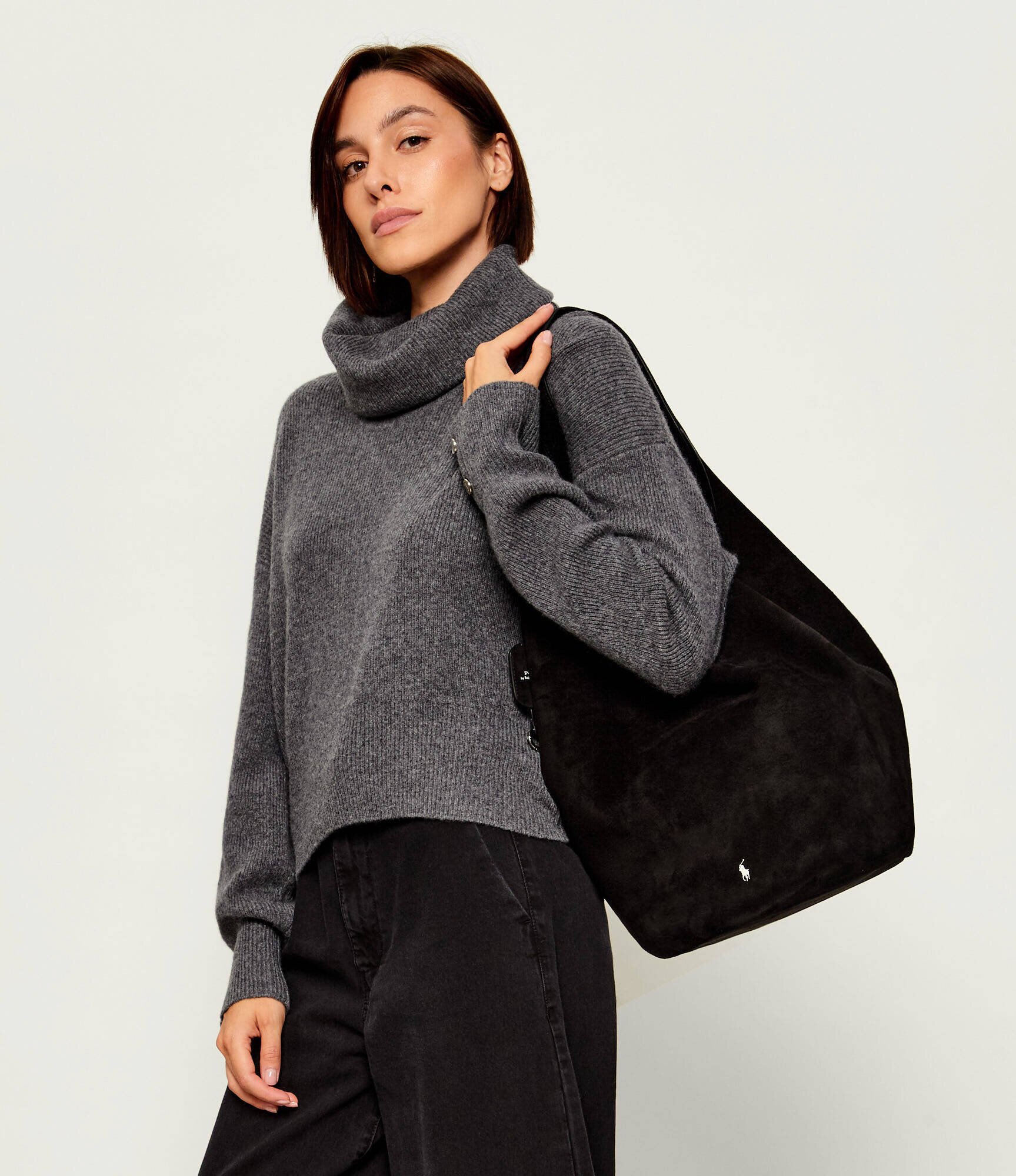 Polo Ralph Lauren Geantă shopper + borsetă Play | piele întoarsă