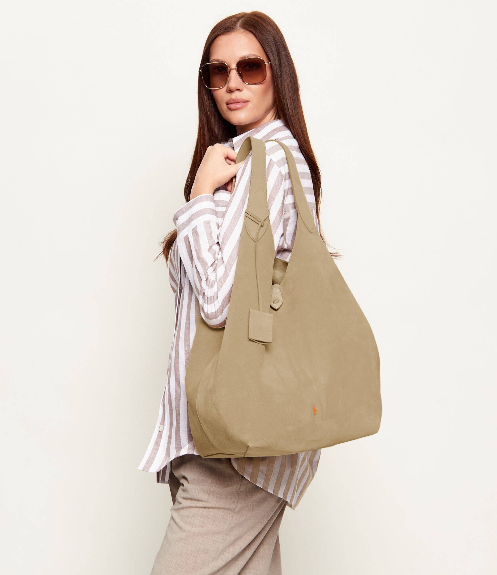 Polo Ralph Lauren Geantă shopper + borsetă Play | piele întoarsă