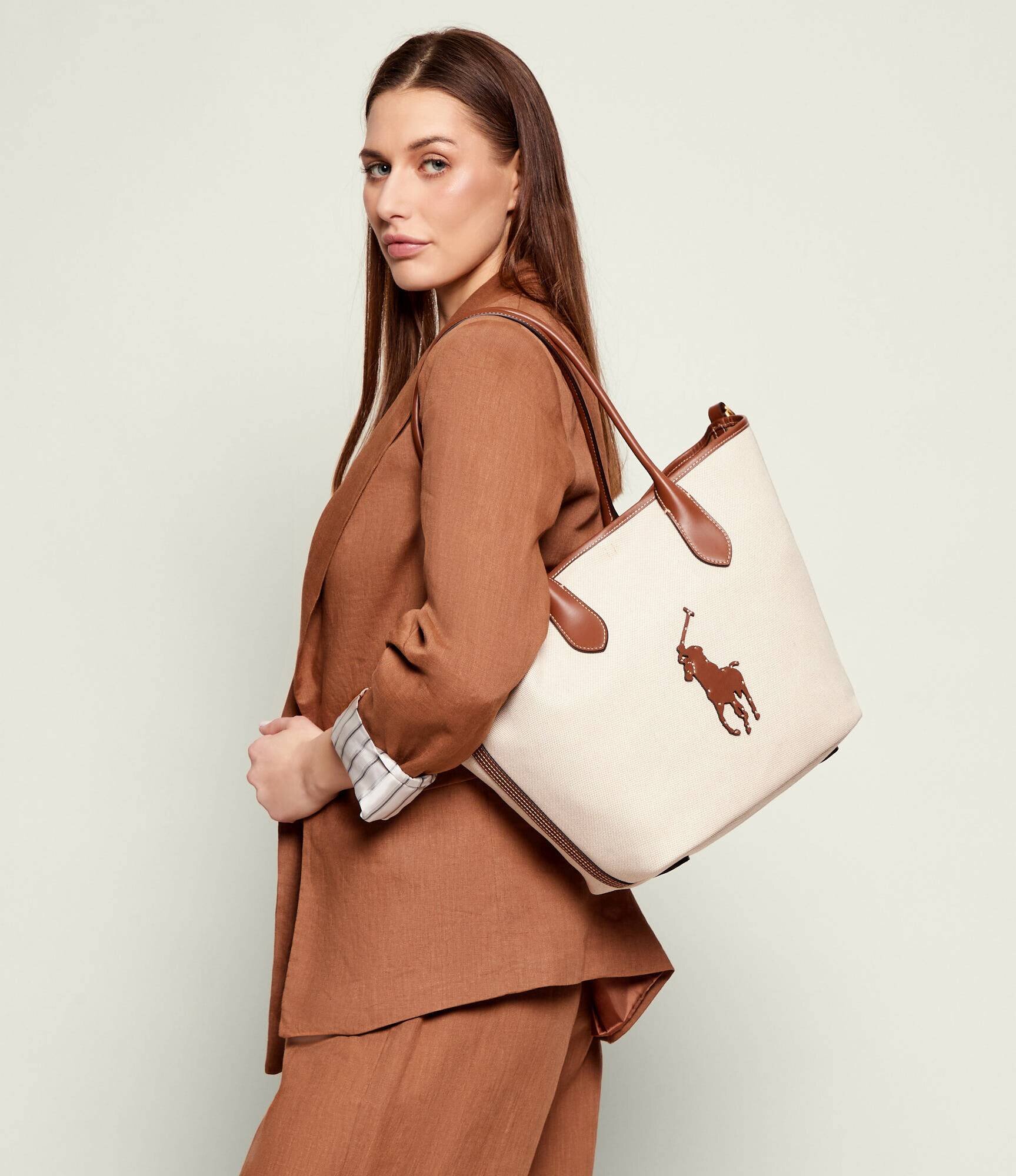 Polo Ralph Lauren Geantă shopper cu adaos de piele