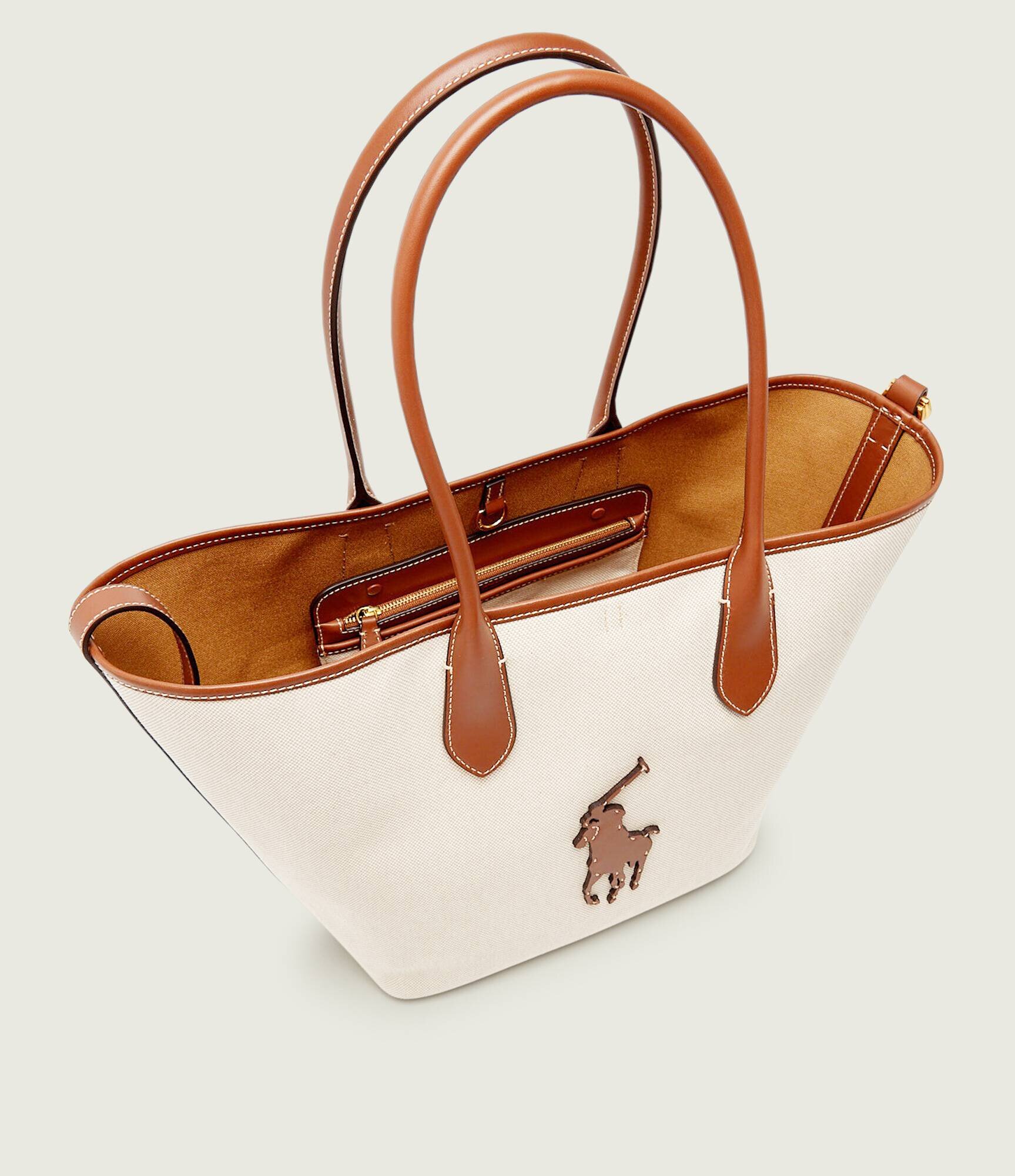 Polo Ralph Lauren Geantă shopper cu adaos de piele