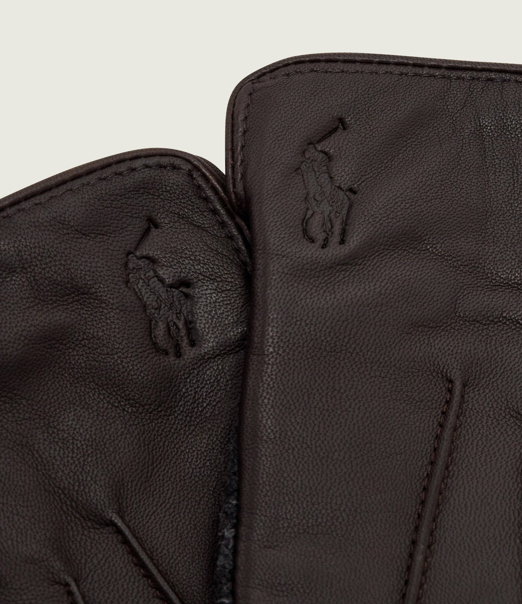 Polo Ralph Lauren Mănuși de piele pentru smartphone cu adaos de lână