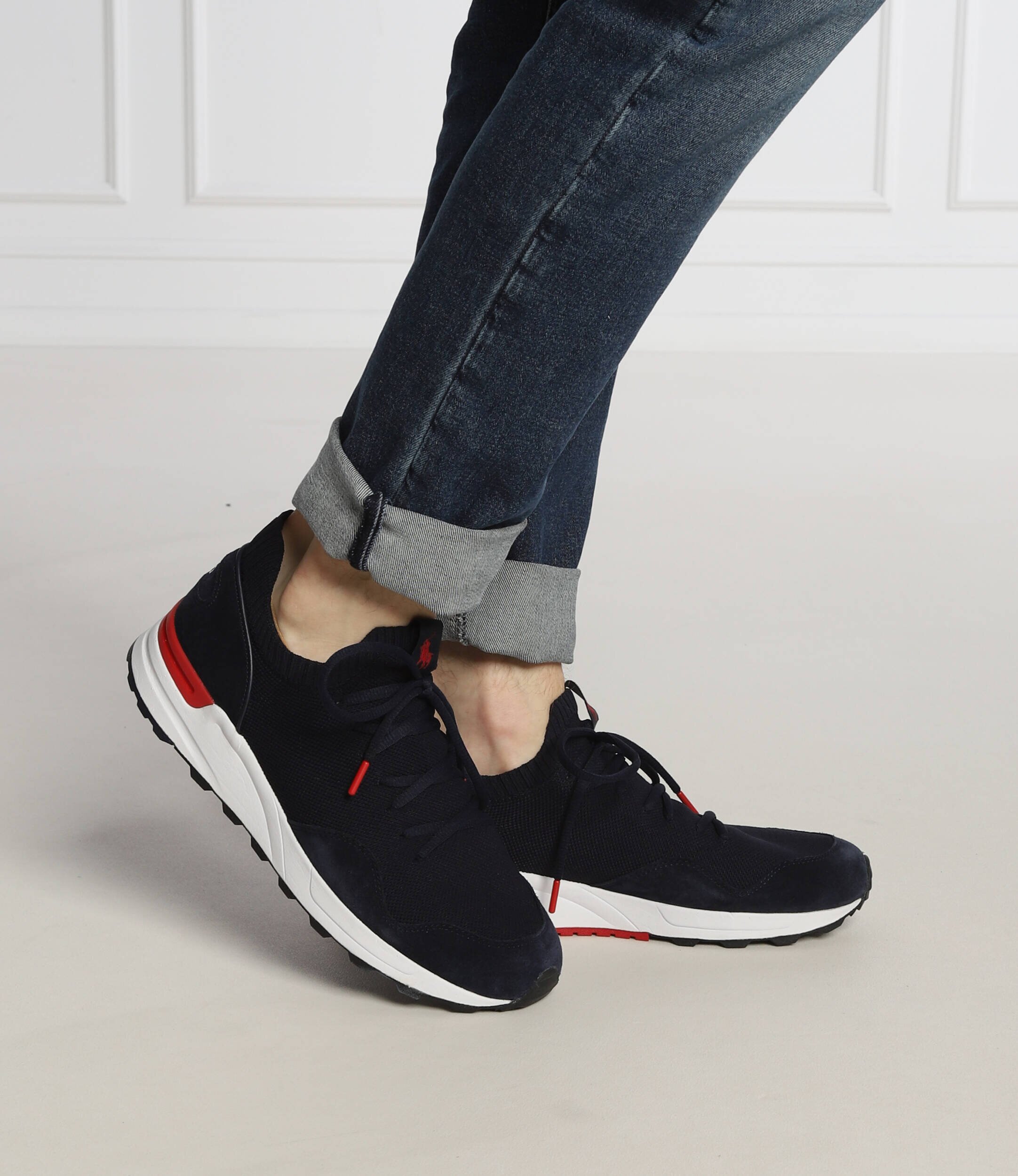 Polo Ralph Lauren Sneakers cu adaos de piele