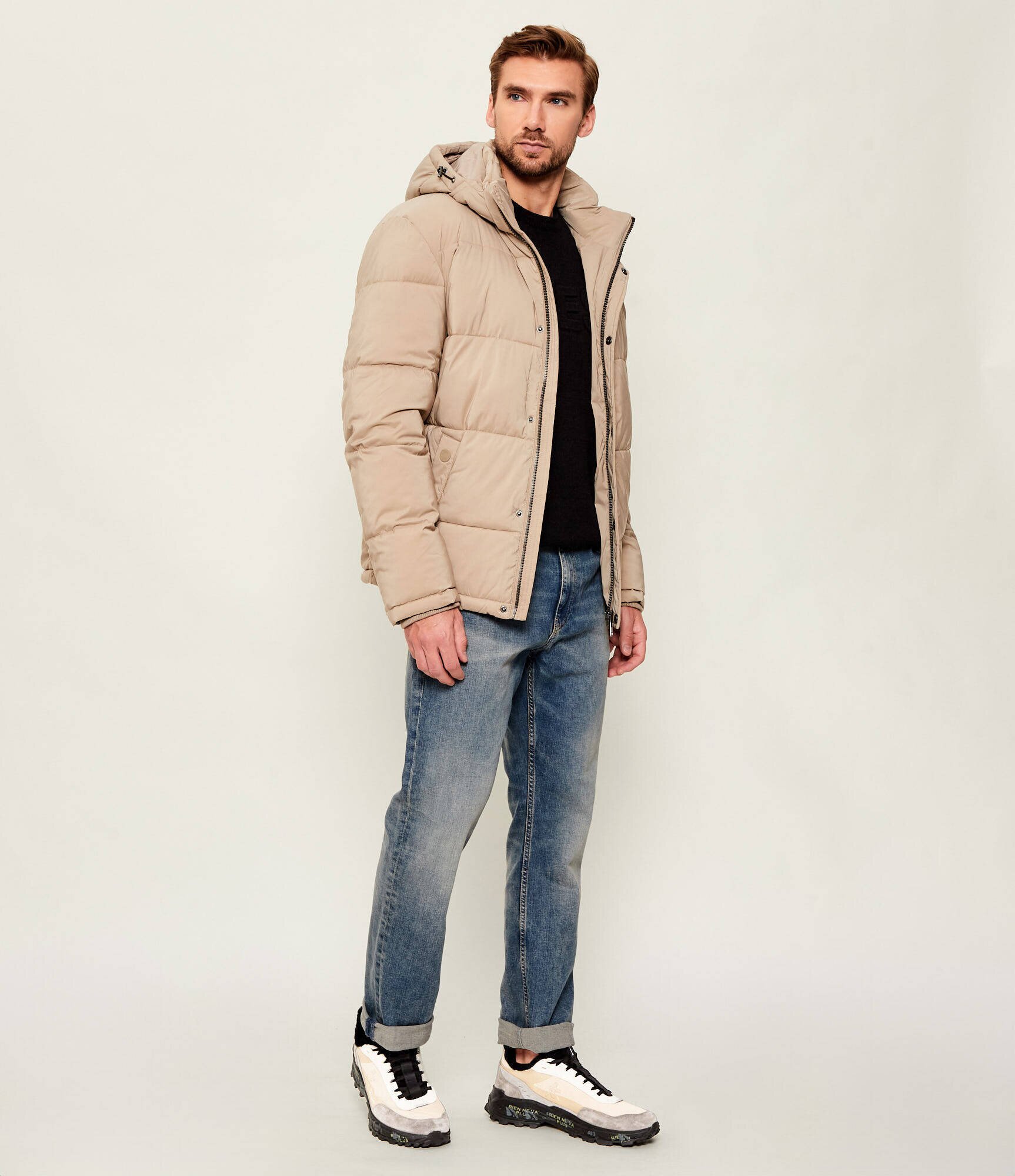 Premiata Sneakers DEVEN_435 cu adaos de piele
