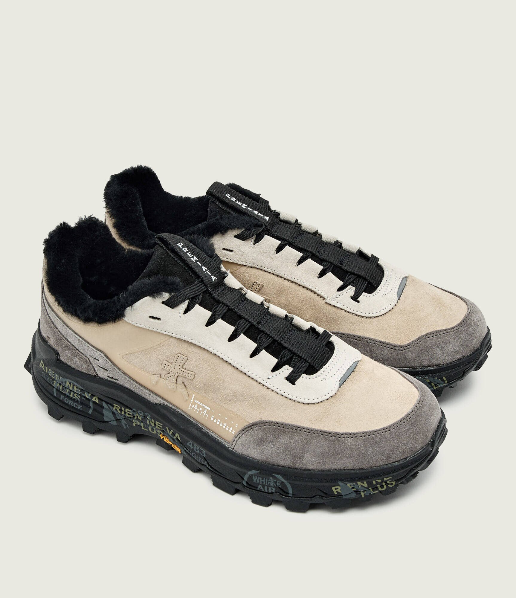 Premiata Sneakers DEVEN_435 cu adaos de piele