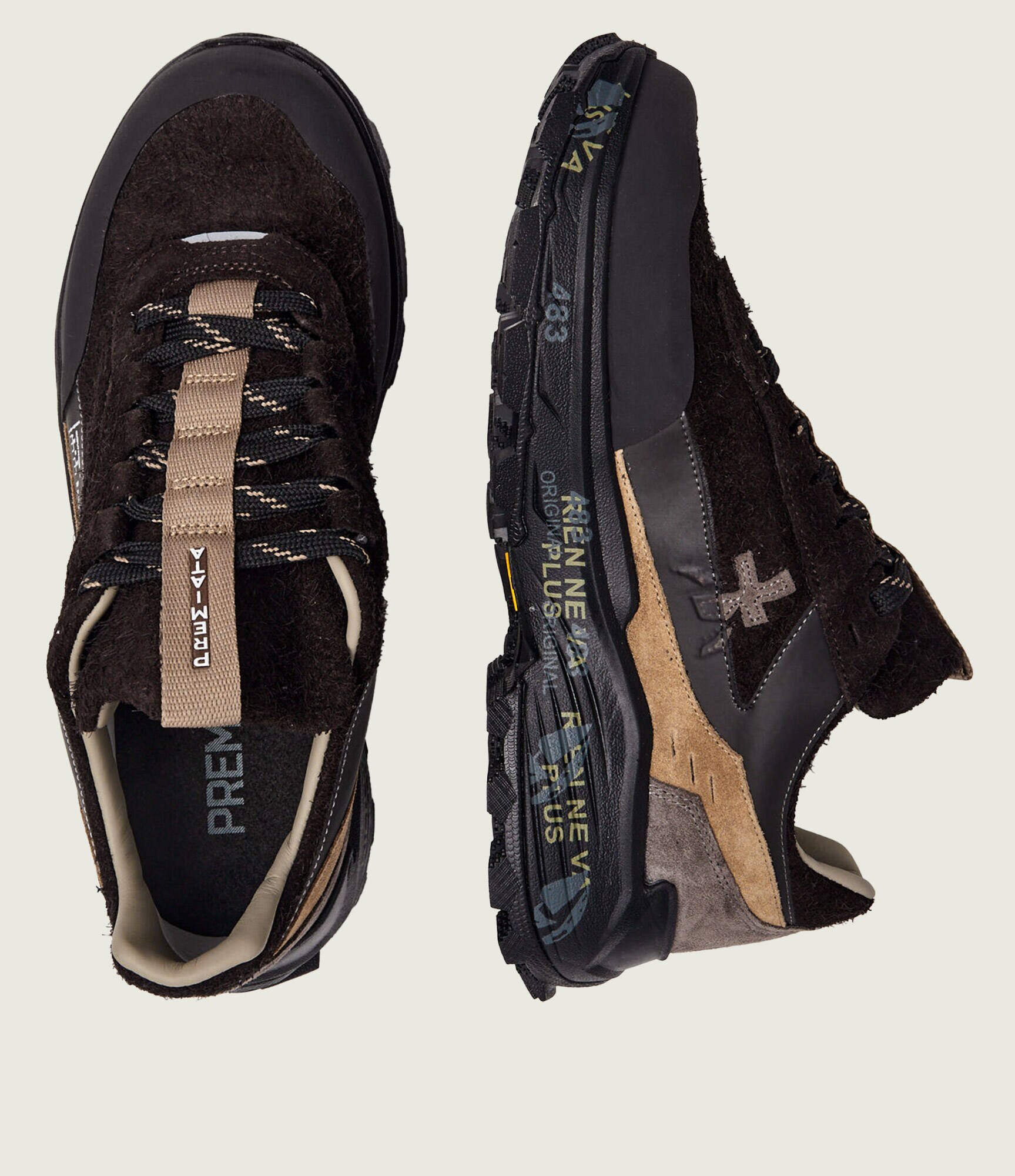 Premiata Sneakers Devin_500 cu adaos de piele