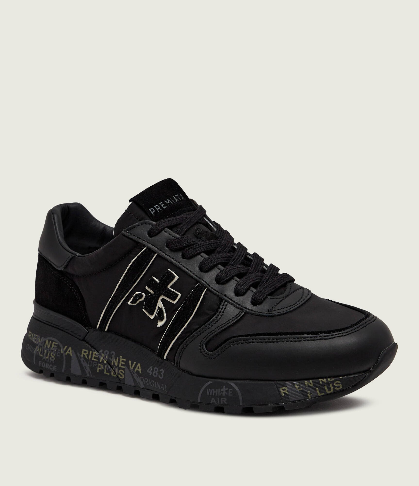 Premiata Sneakers Lander cu adaos de piele