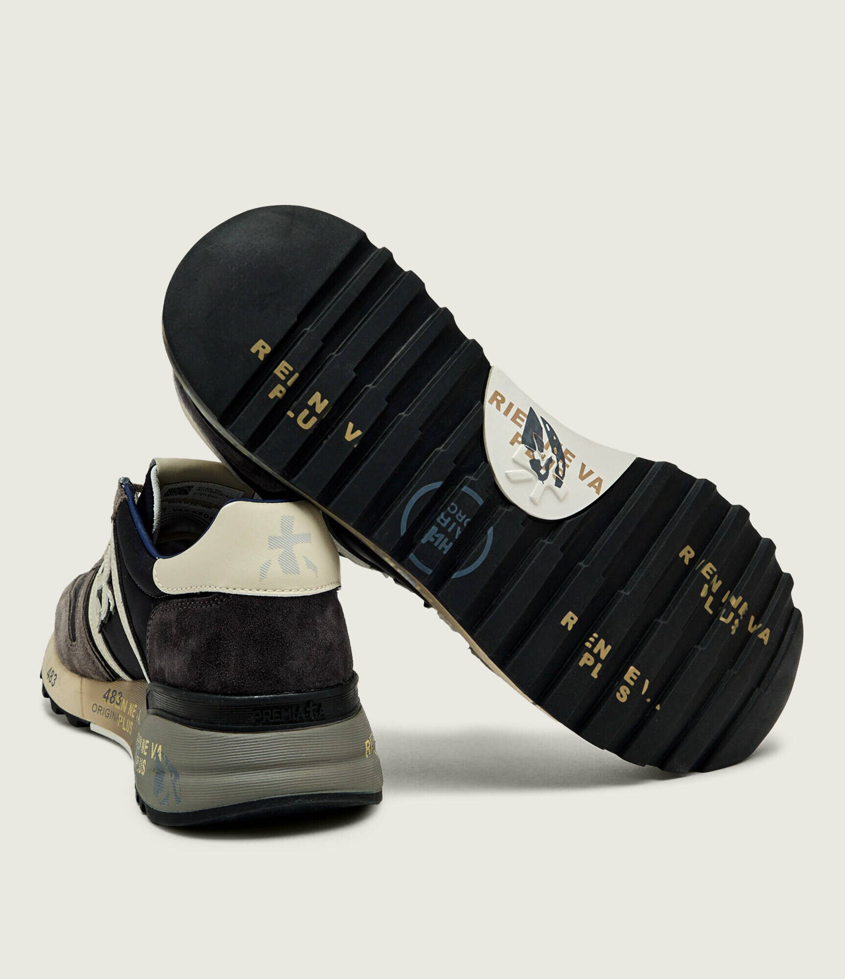 Premiata Sneakers LANDER cu adaos de piele
