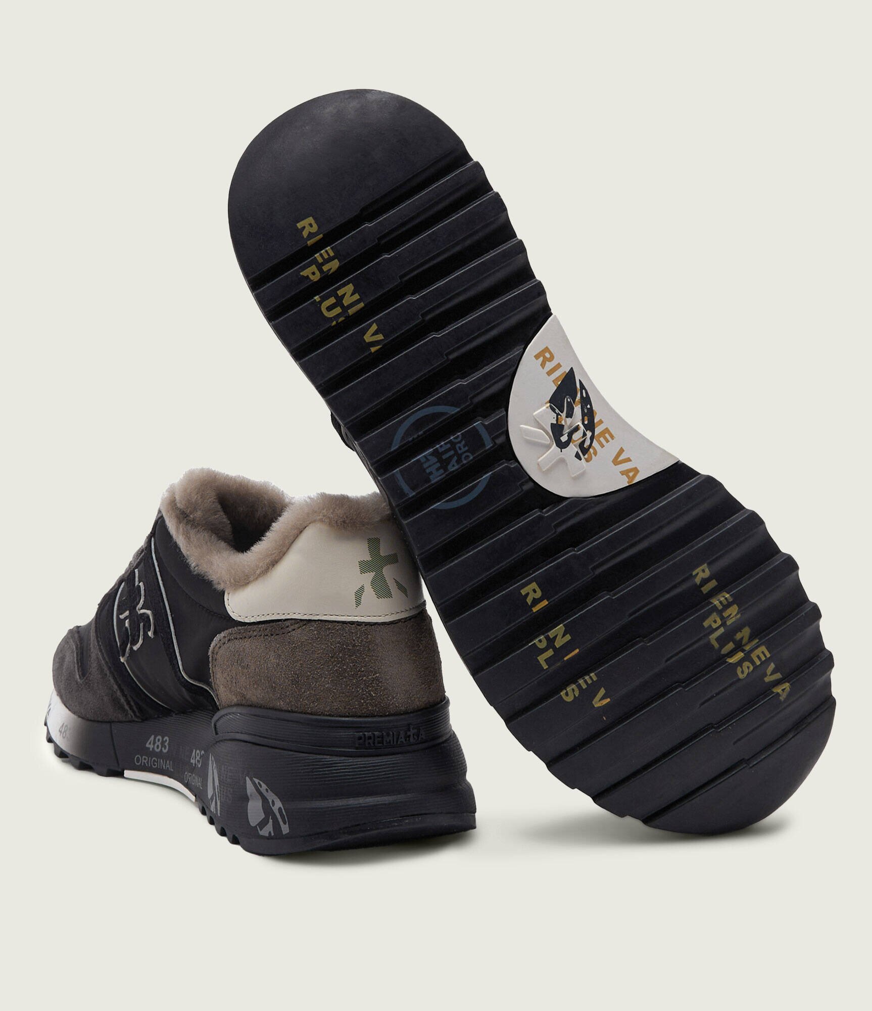 Premiata Sneakers LANDER cu adaos de piele