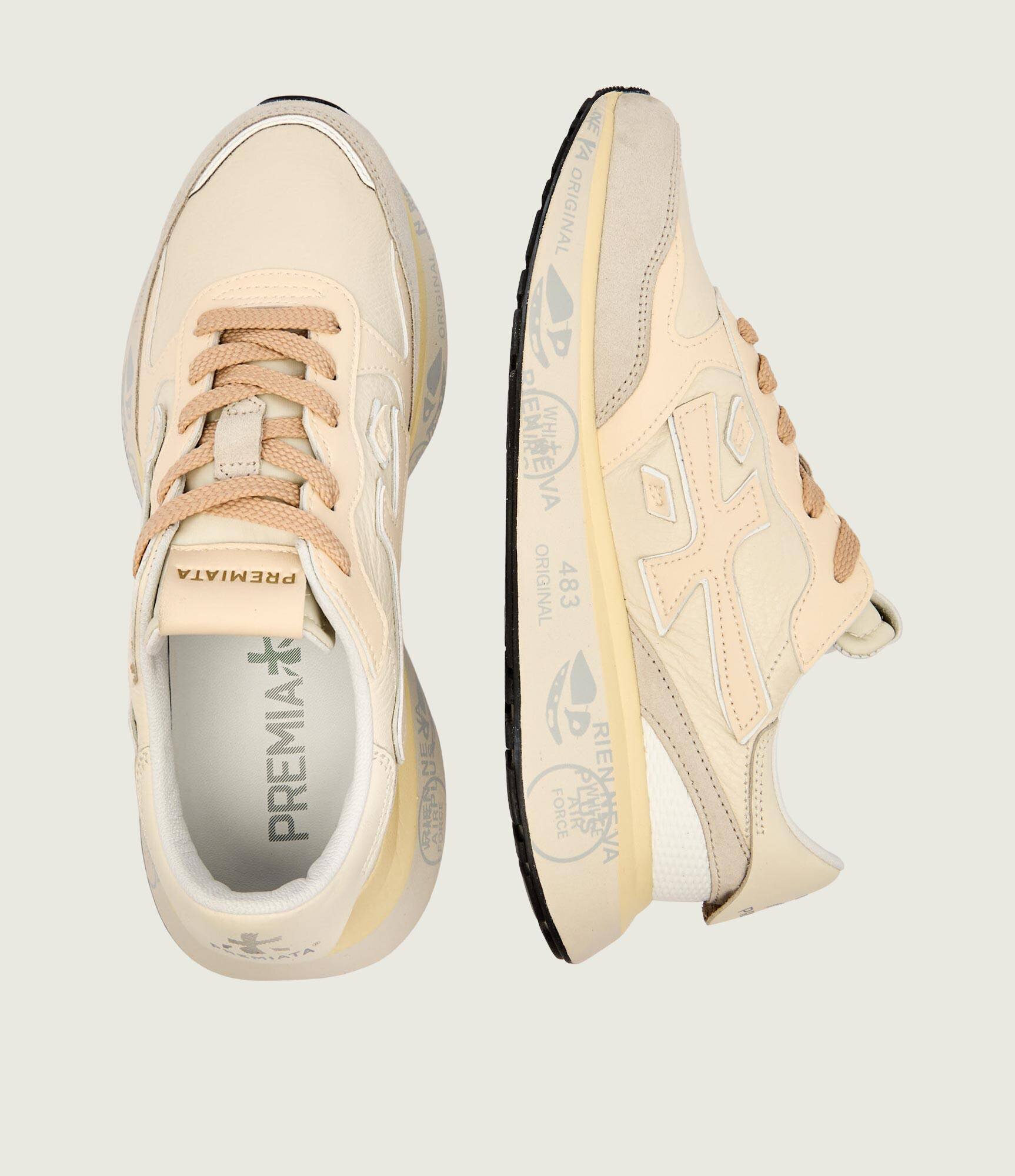 Premiata Sneakers Lauryn cu adaos de piele