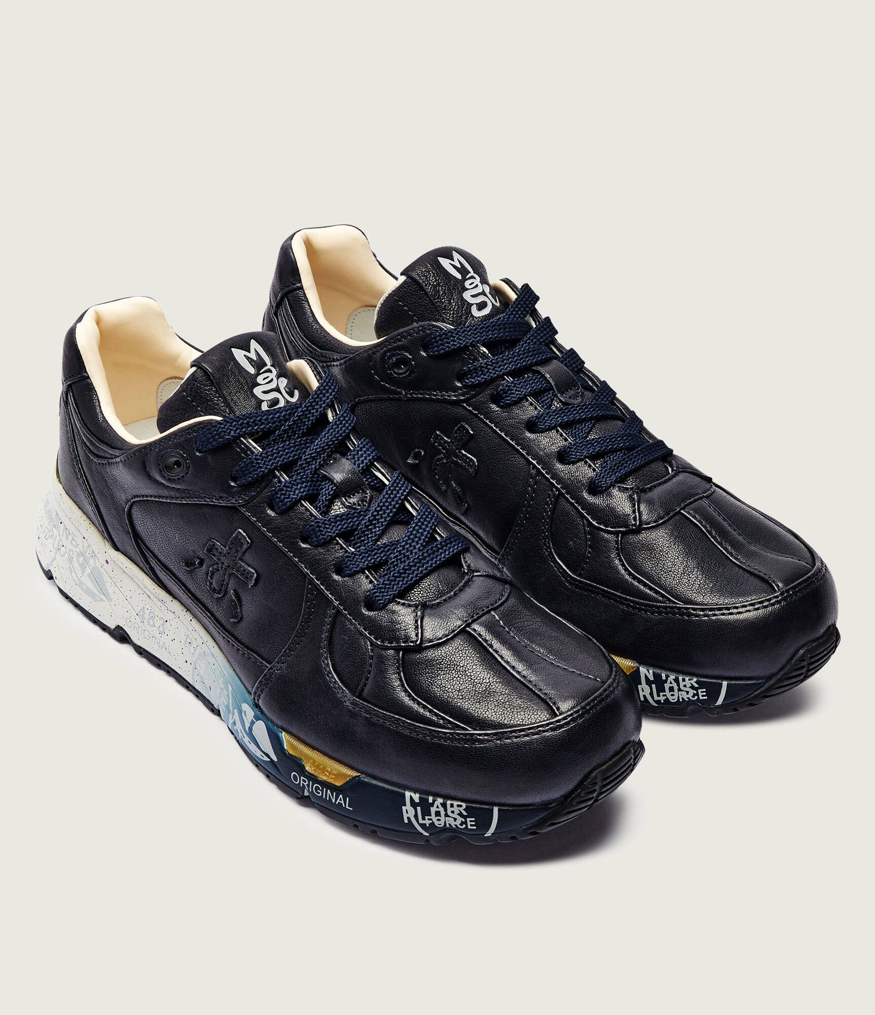 Premiata Sneakers MASEBOOT cu adaos de piele