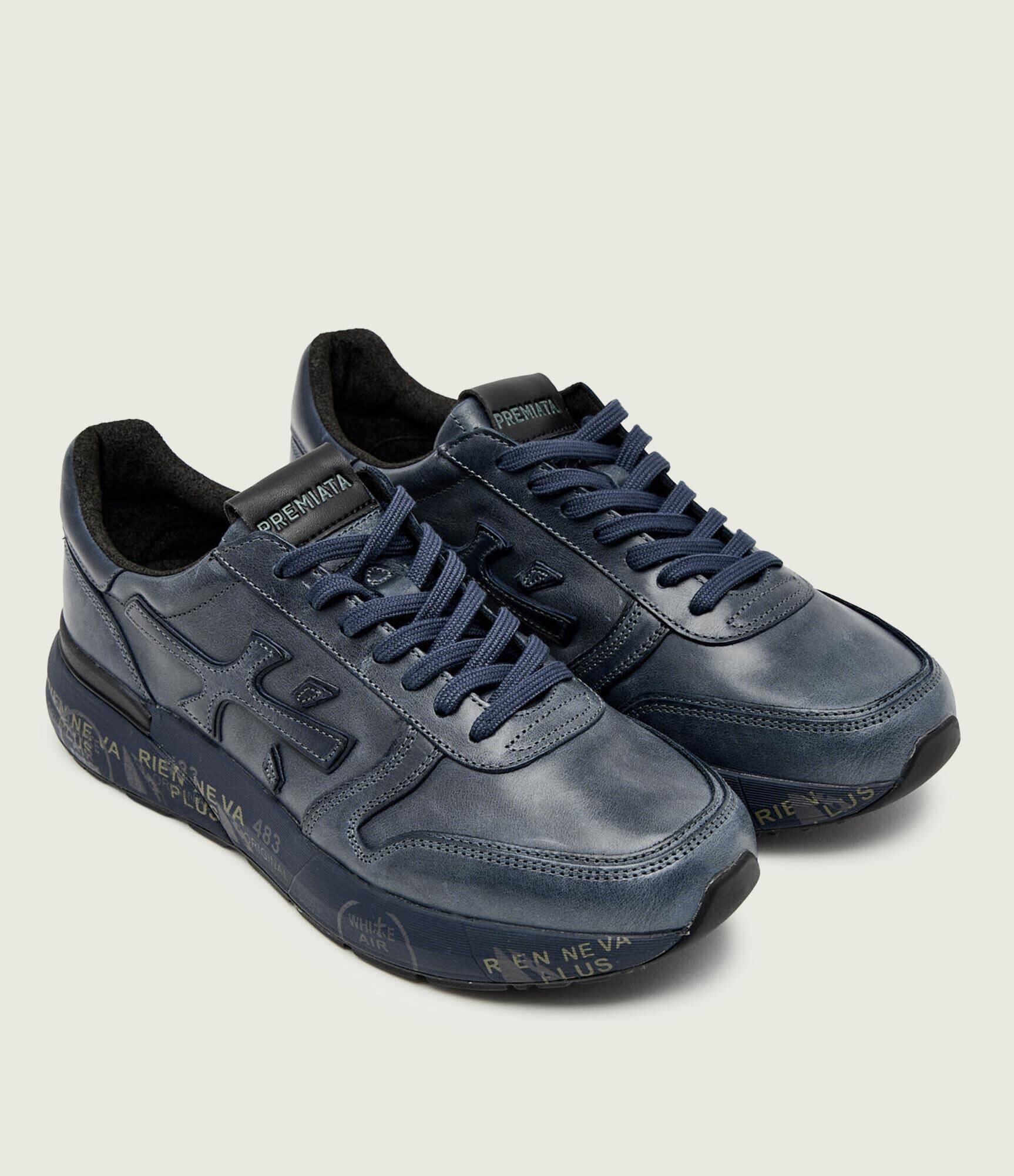 Premiata Sneakers MICK cu adaos de piele