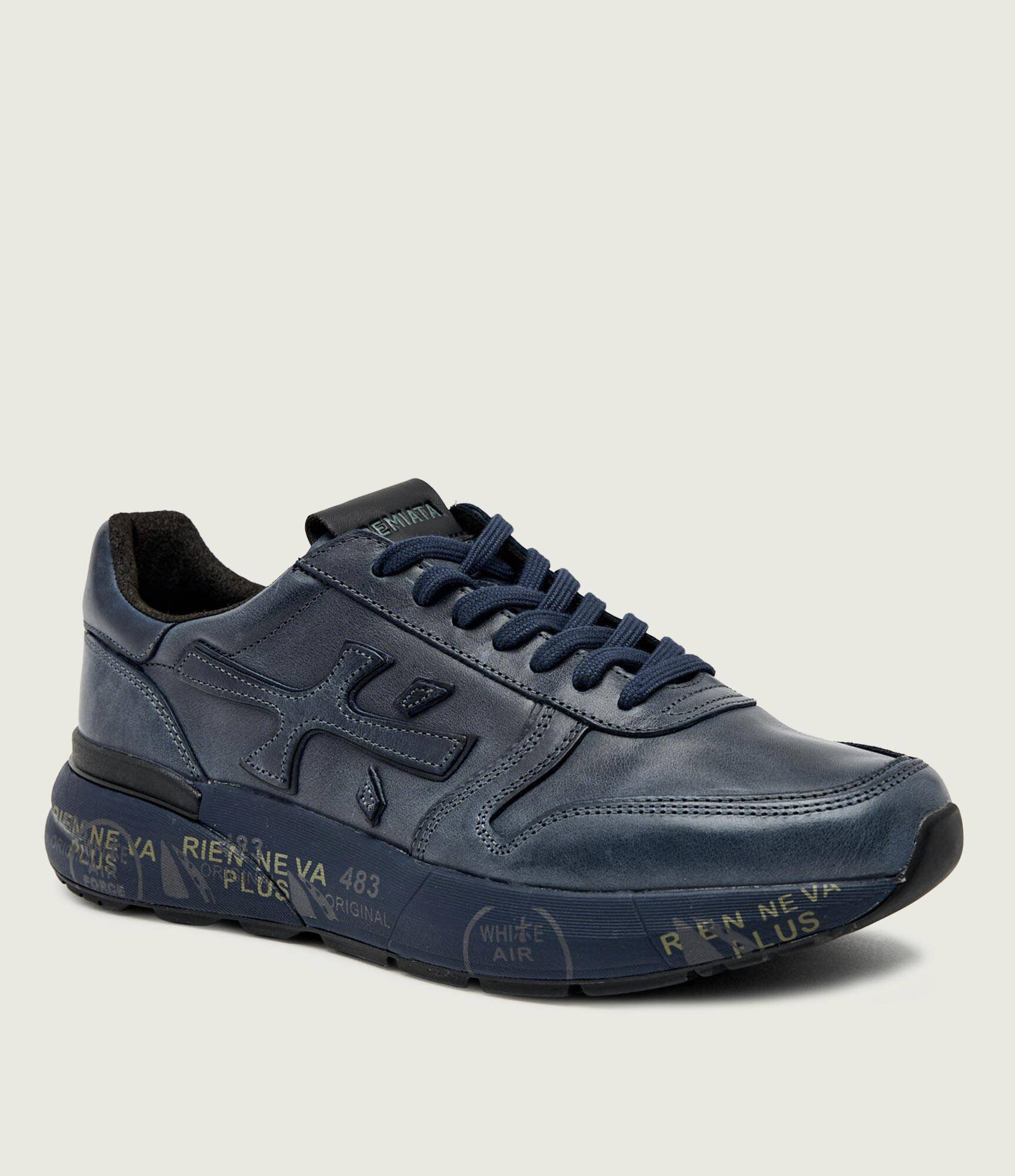 Premiata Sneakers MICK cu adaos de piele