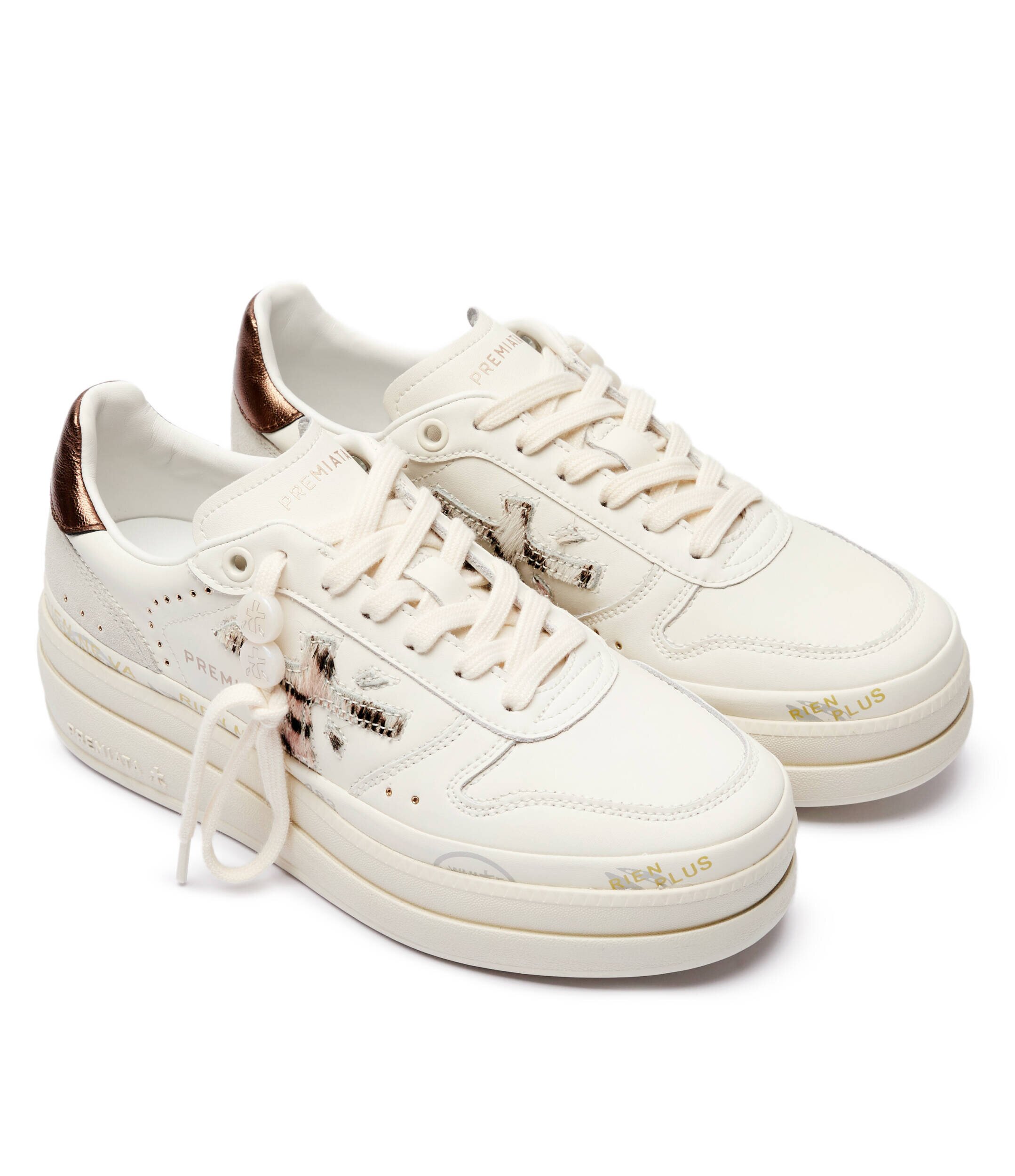 Premiata Sneakers MICOL cu adaos de piele