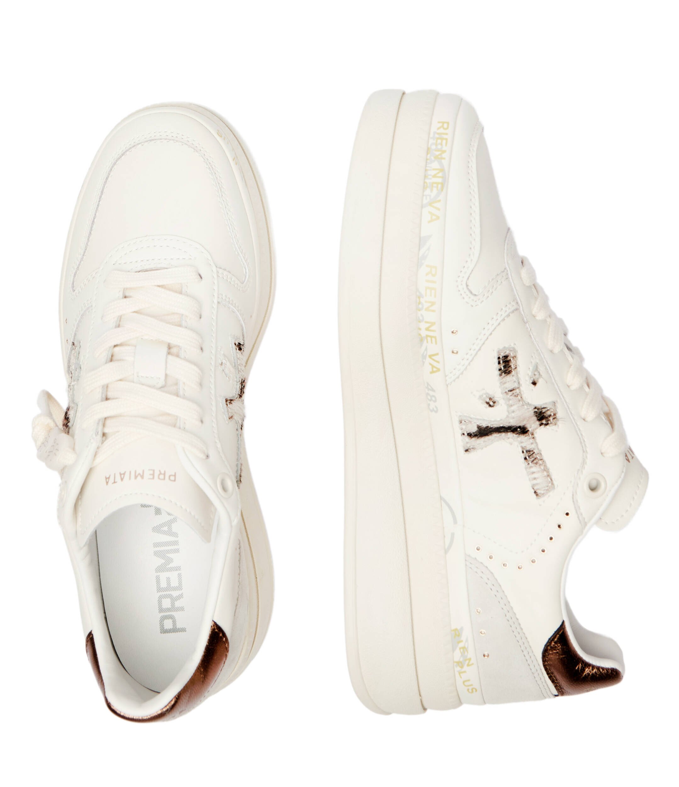 Premiata Sneakers MICOL cu adaos de piele