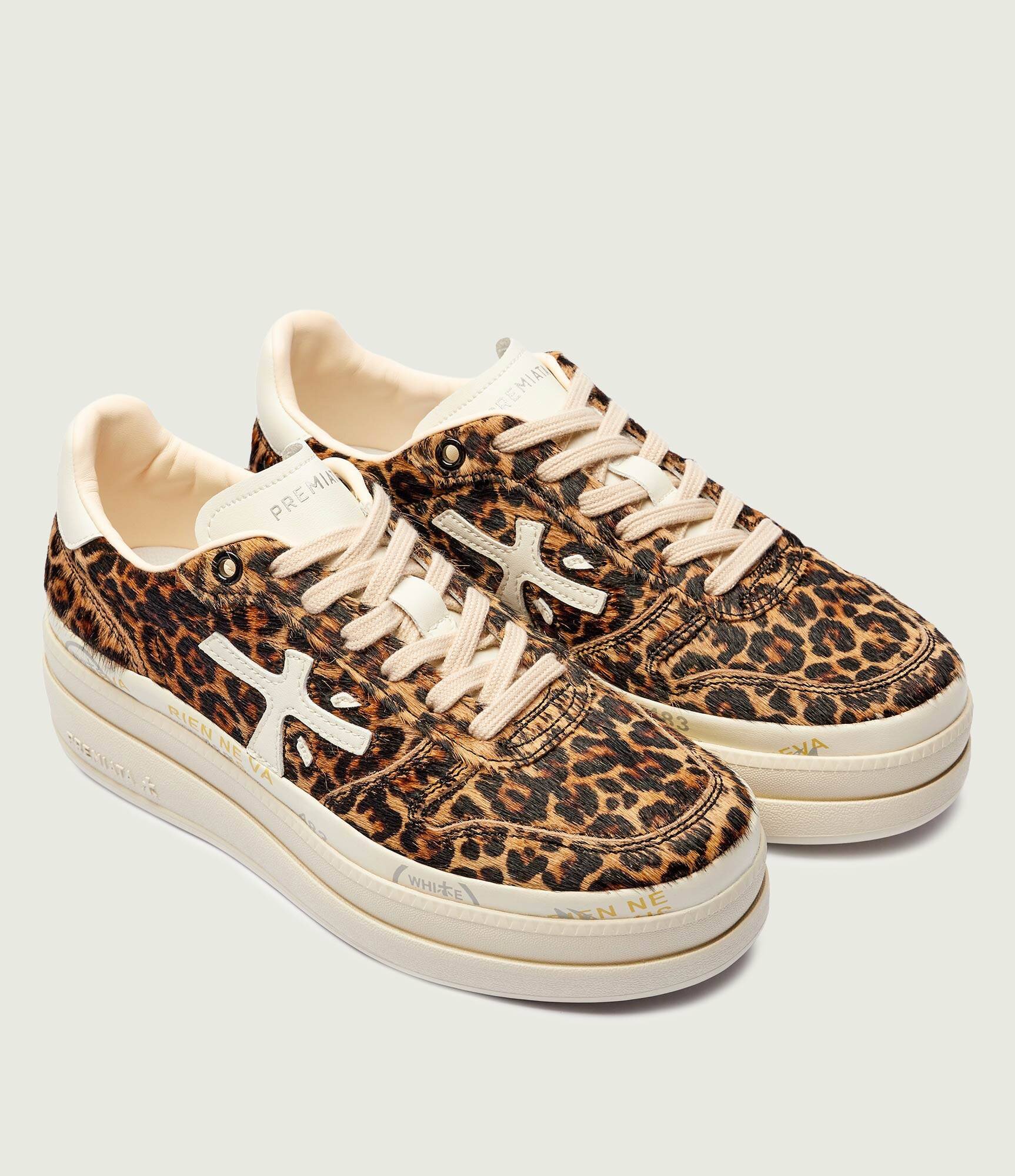 Premiata Sneakers Micol cu adaos de piele