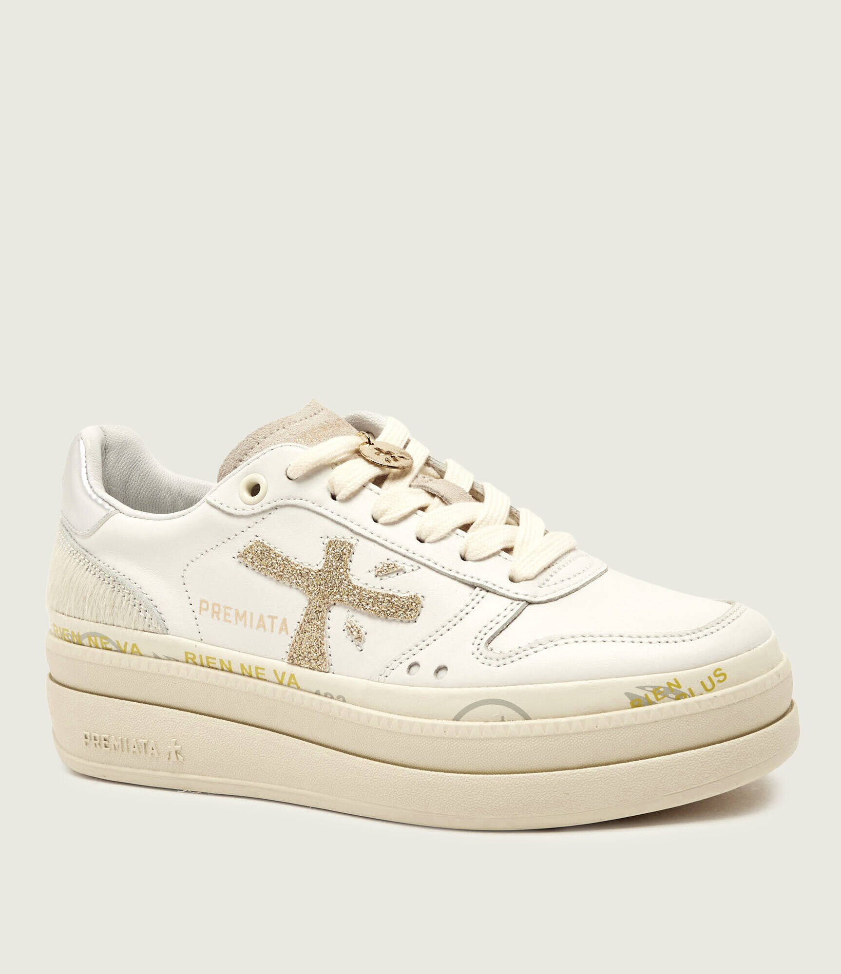 Premiata Sneakers MICOL cu adaos de piele