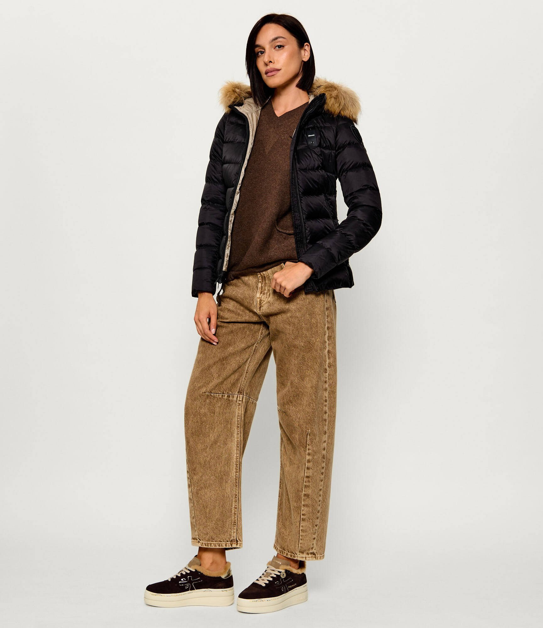 Premiata Sneakers Micol | piele întoarsă (zamsz) | cu adaos de lână | shearling