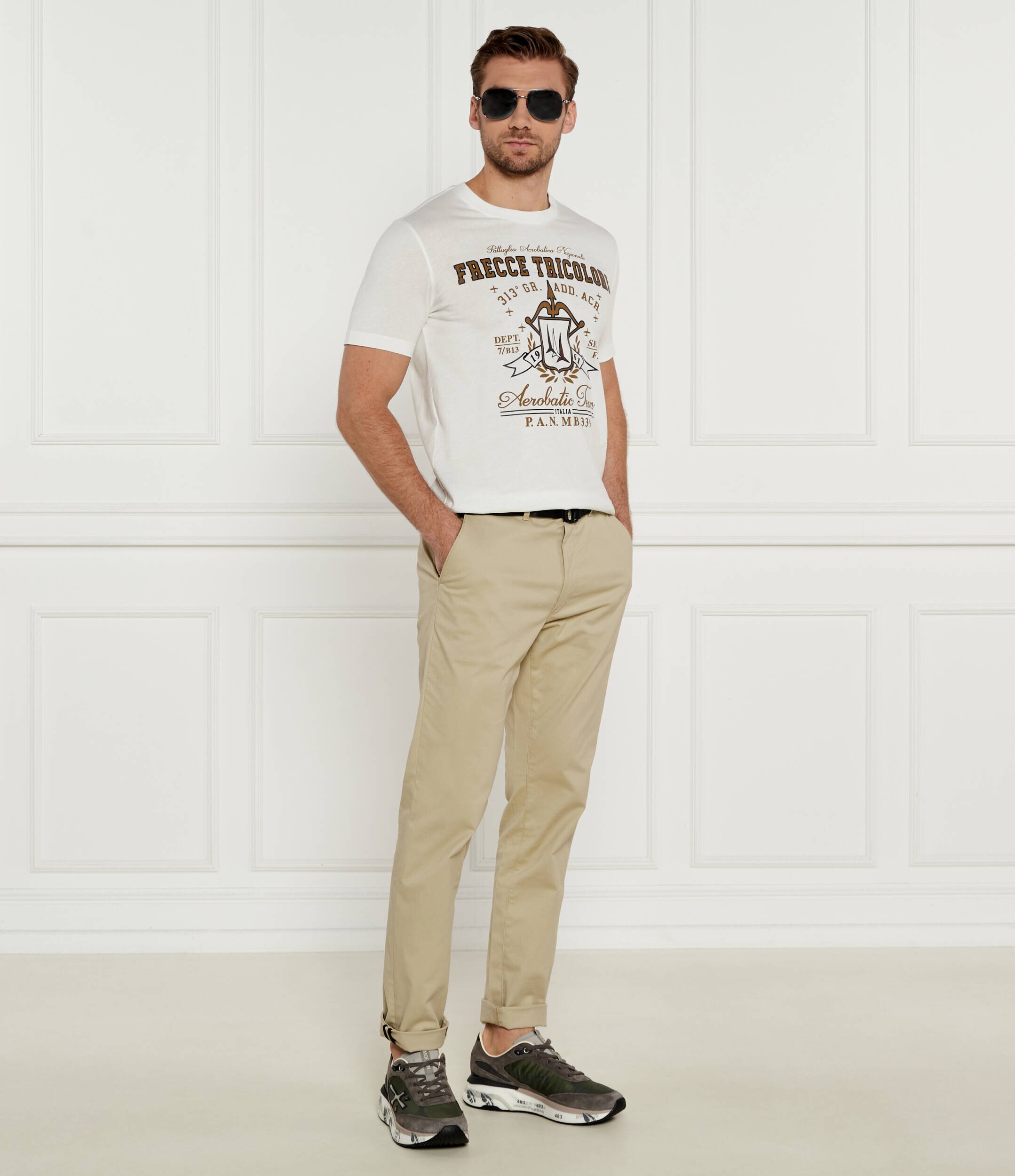Premiata Sneakers MOERUN cu adaos de piele