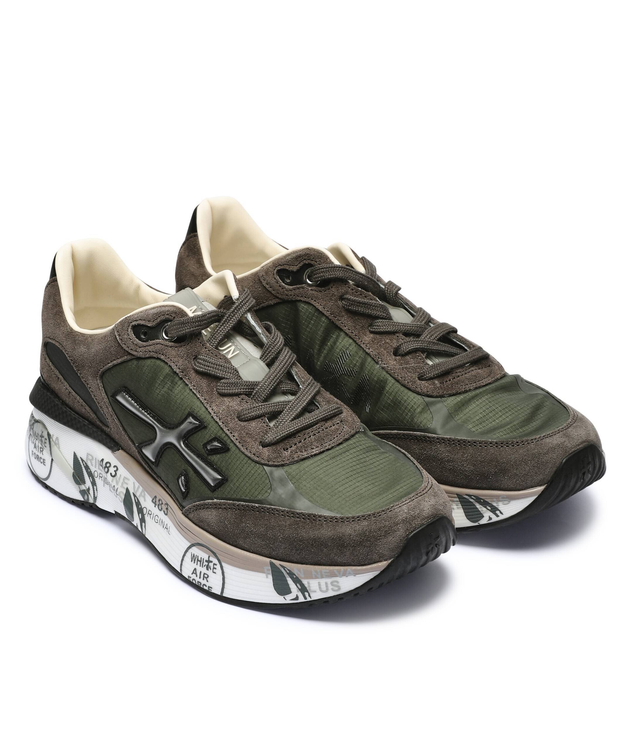 Premiata Sneakers MOERUN cu adaos de piele