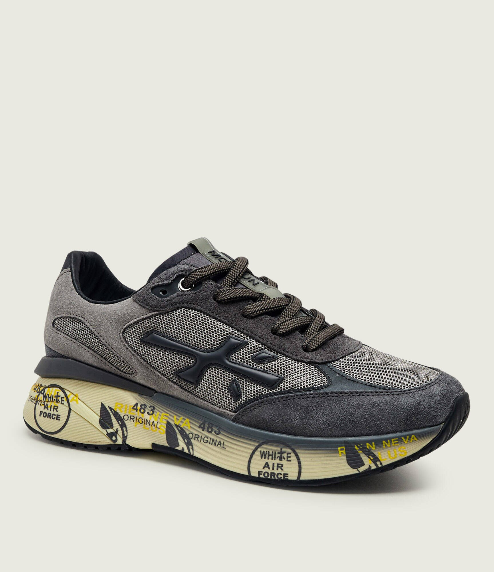 Premiata Sneakers Moerun cu adaos de piele | piele întoarsă