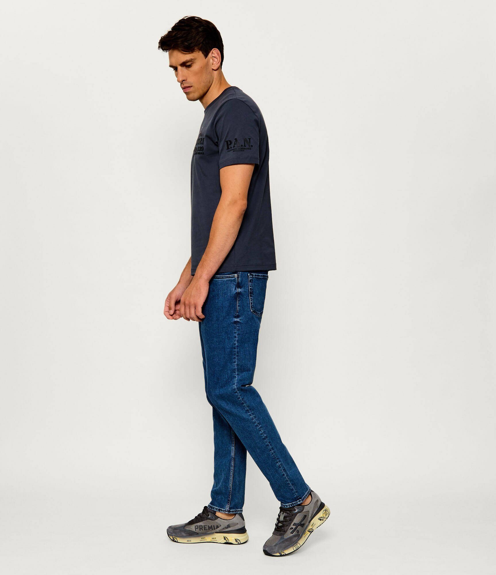Premiata Sneakers Moerun cu adaos de piele | piele întoarsă