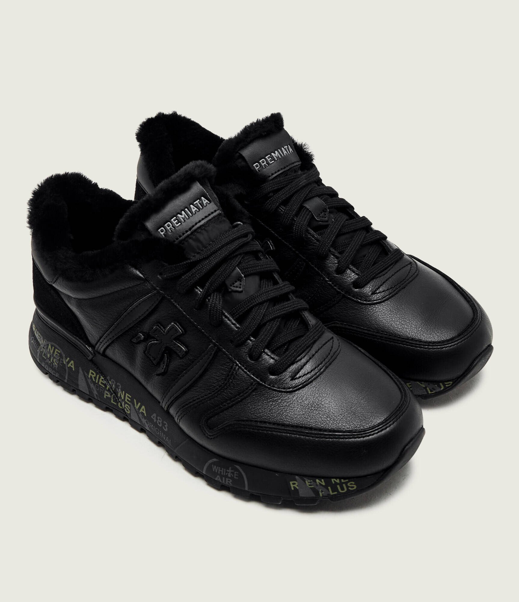 Premiata Teniși din piele Lander | shearling cu adaos de lână