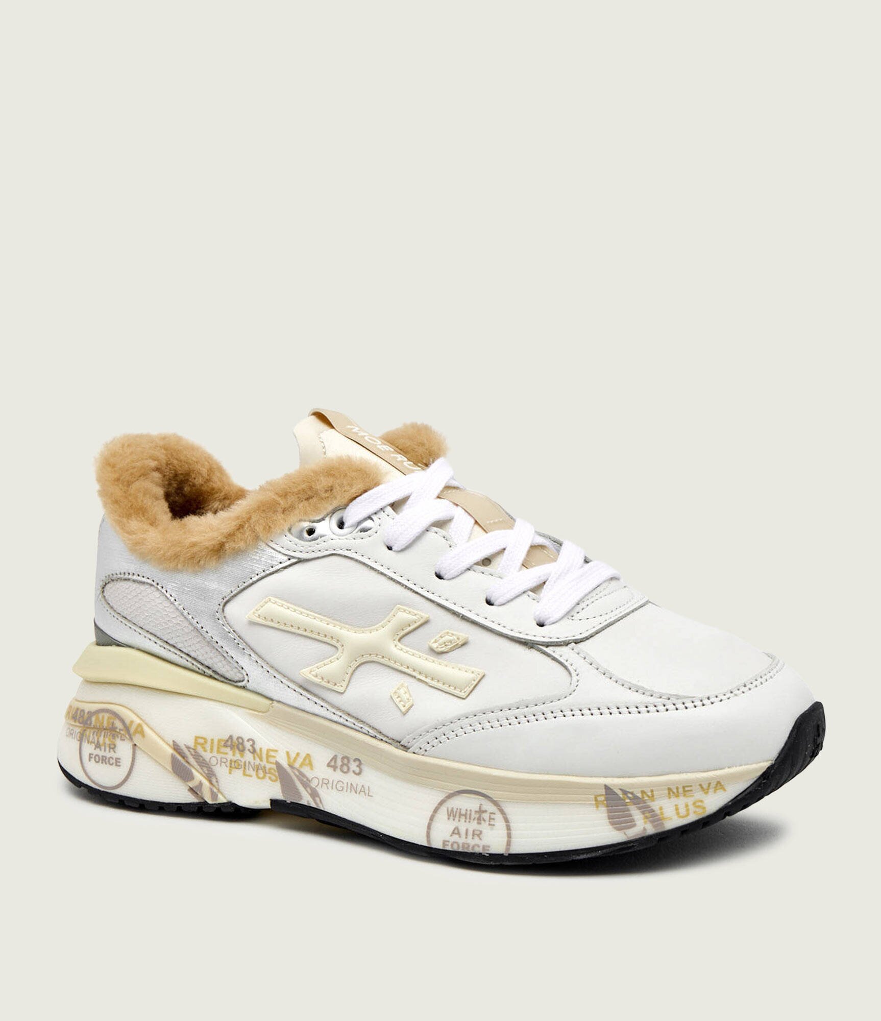 Premiata Teniși din piele MOERUND cu adaos de lână | shearling