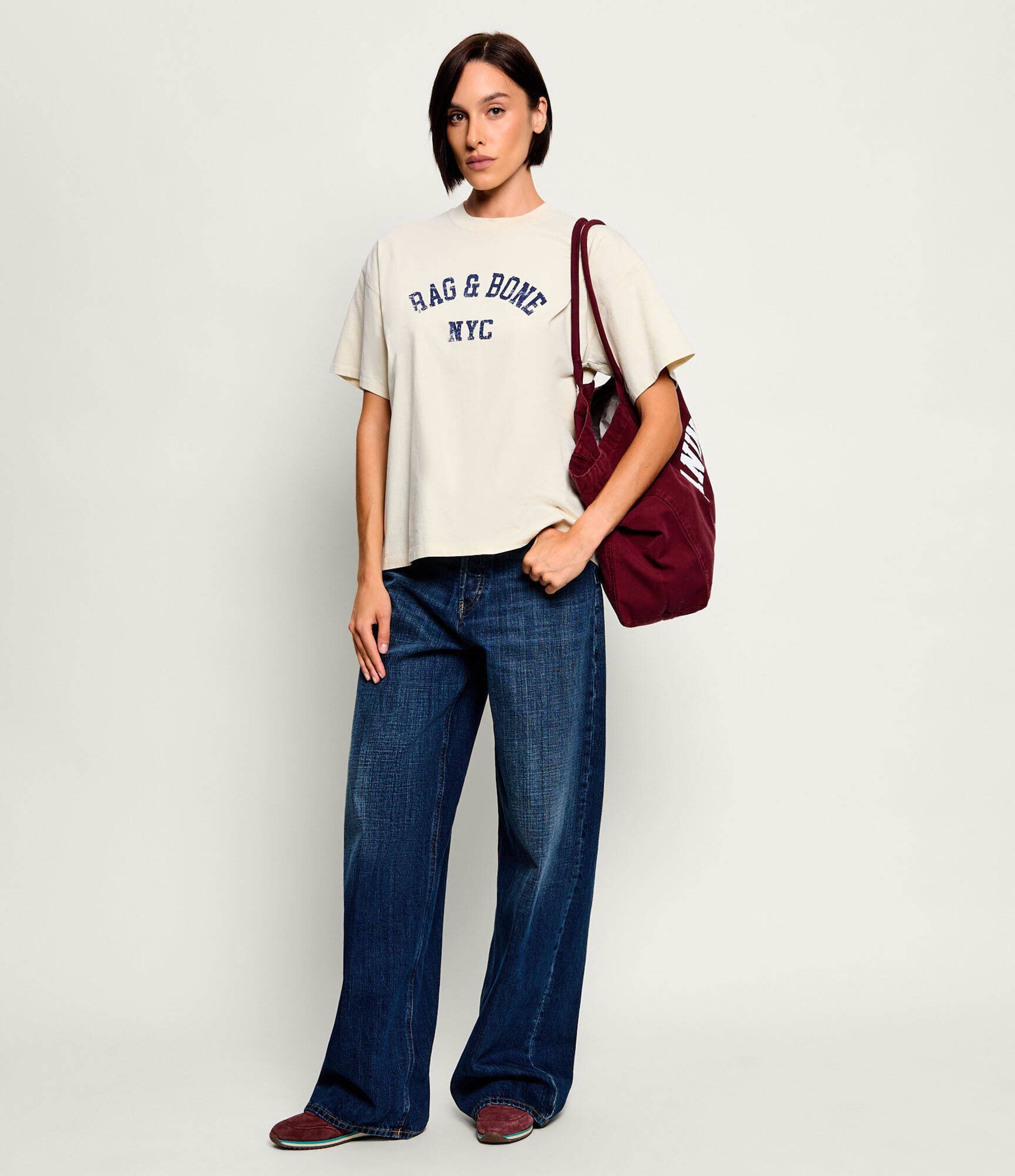 Rag&Bone Tricou University Alex | Relaxed fit