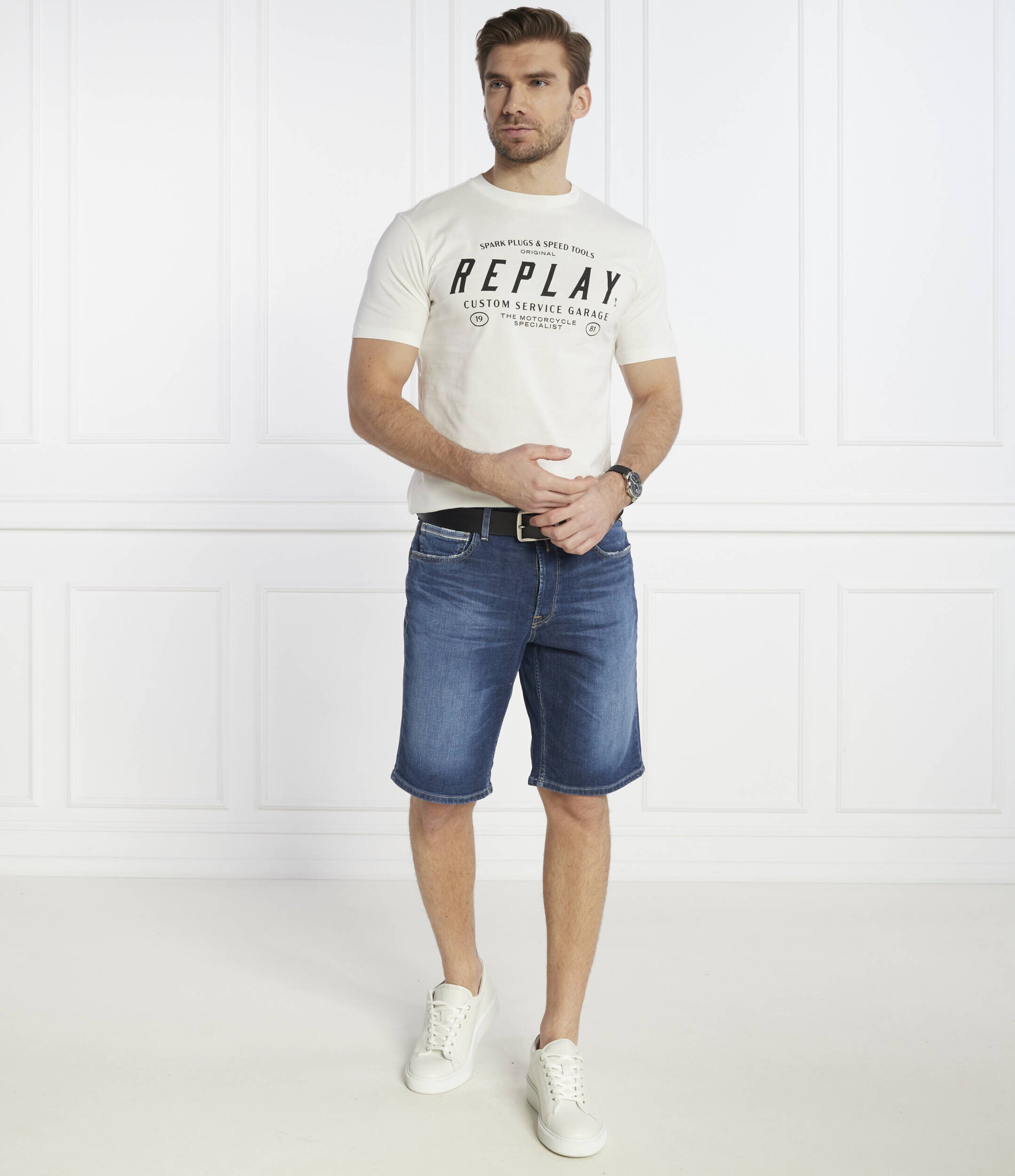 Replay Pantaloni scurți | Straight fit | denim