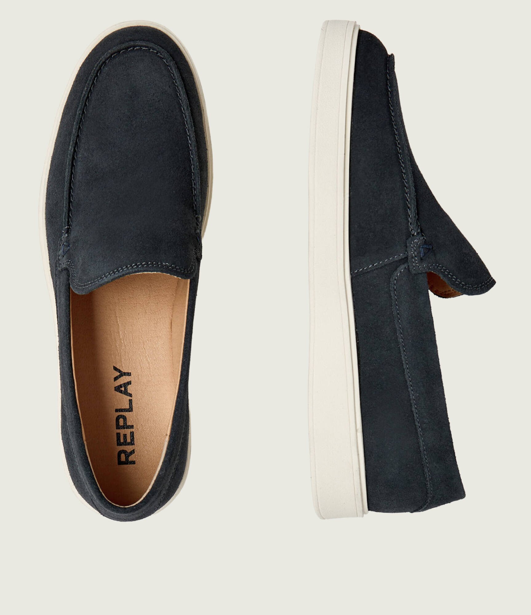 Replay Pantofi loafer | piele întoarsă