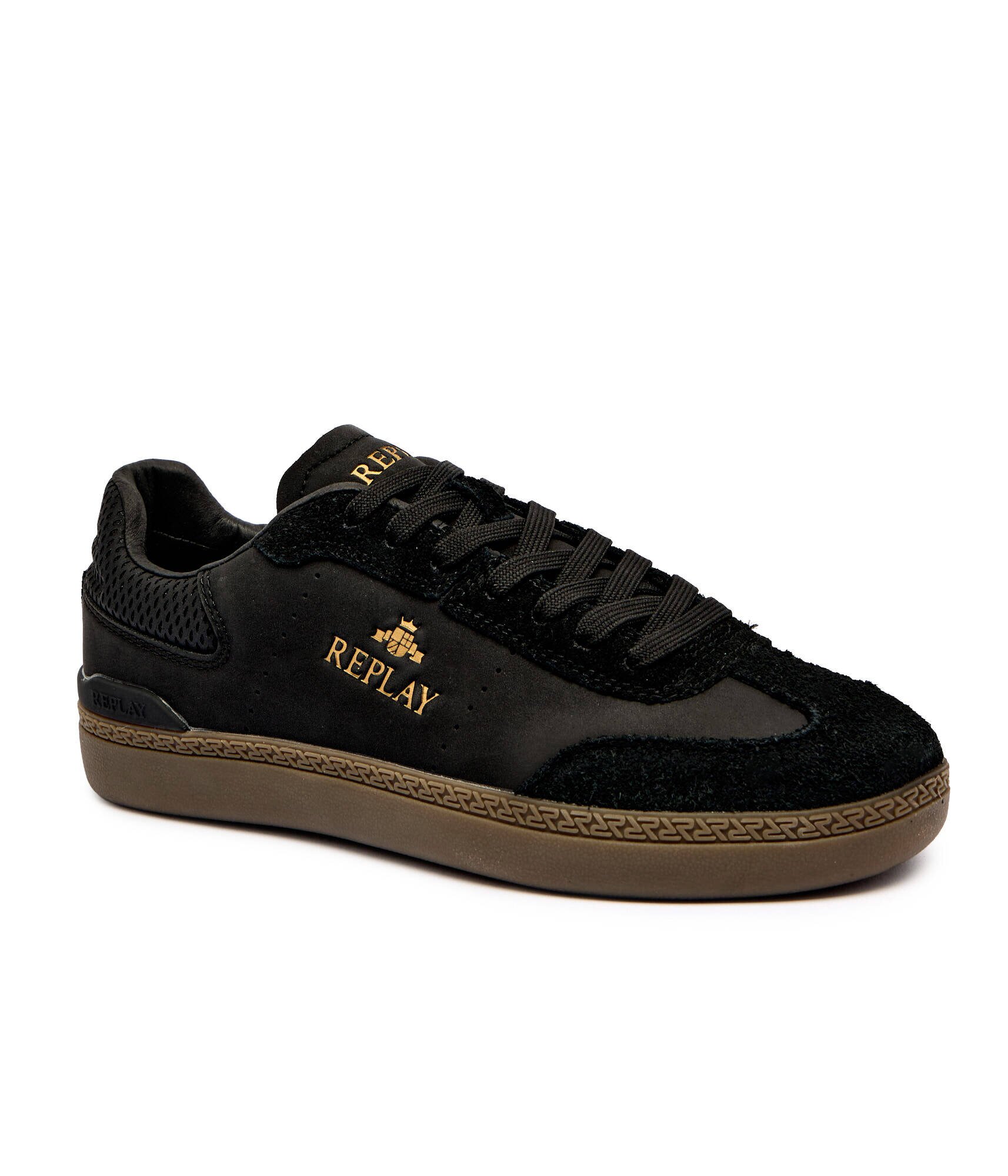 Replay Sneakers cu adaos de piele