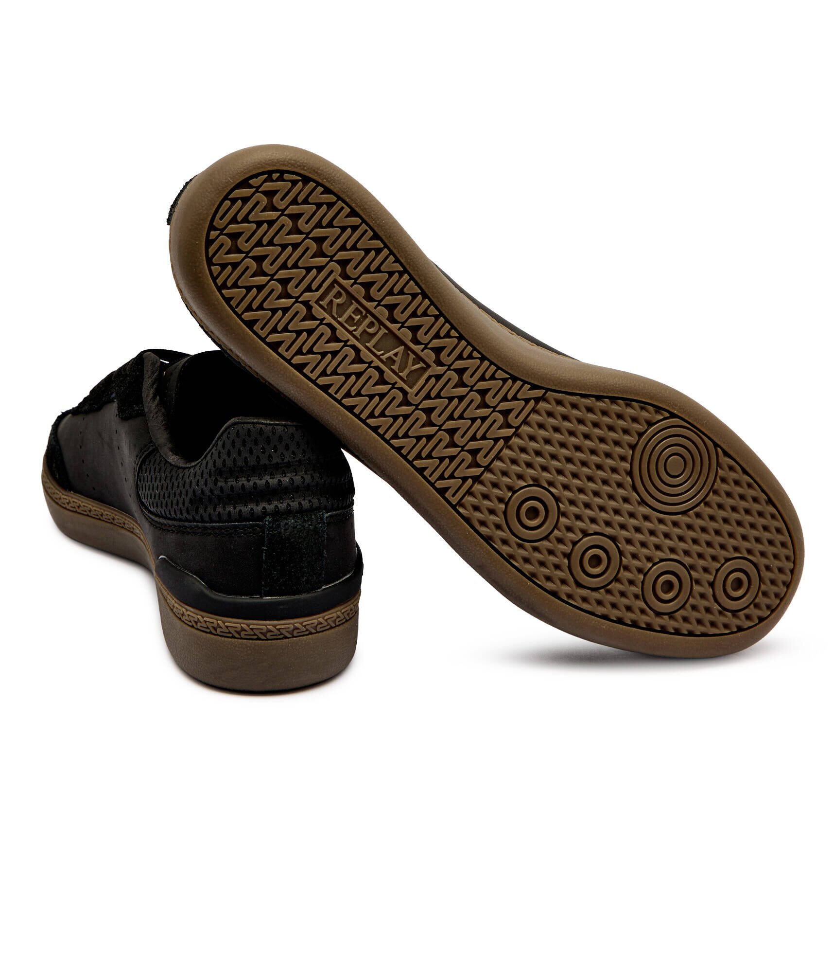 Replay Sneakers cu adaos de piele