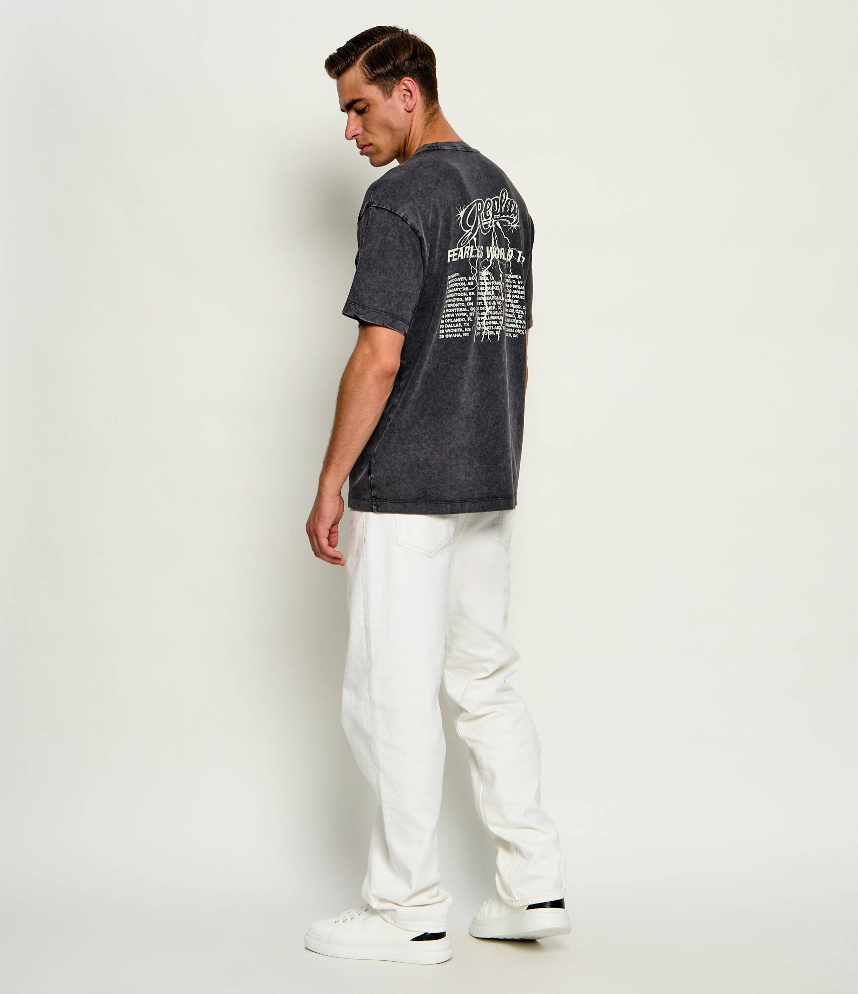 Replay Tricou Fearless World Tour | regular fit
