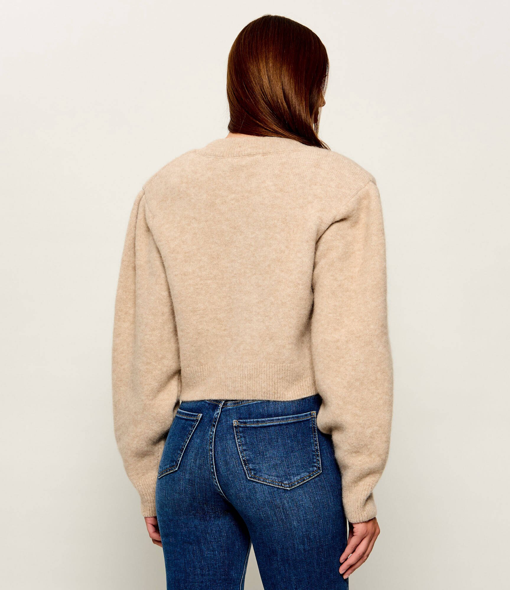 ROTATE De lână cardigan Flower | Cropped Fit