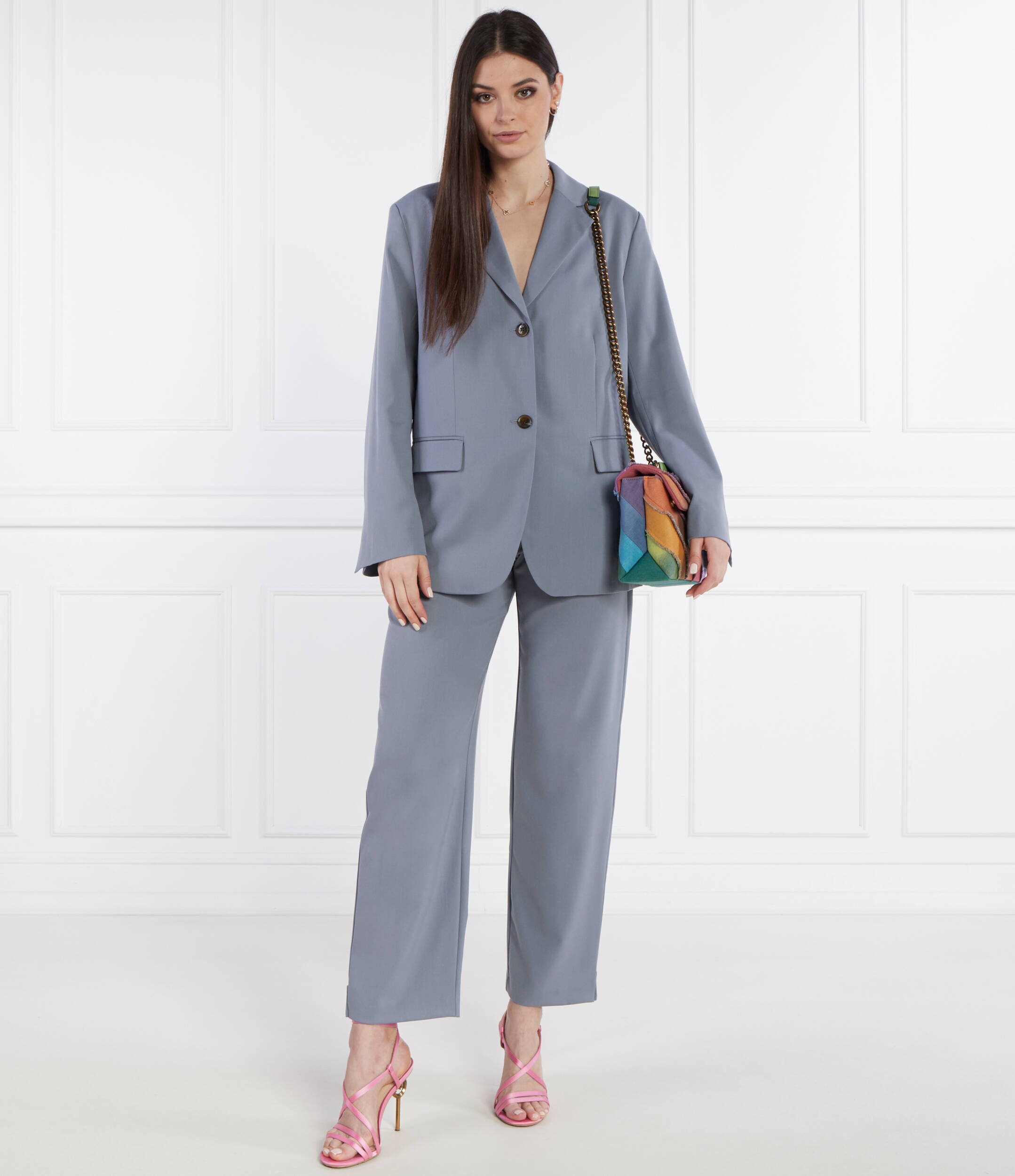 Samsøe Samsøe Pantaloni Saluz | Loose fit cu adaos de lână