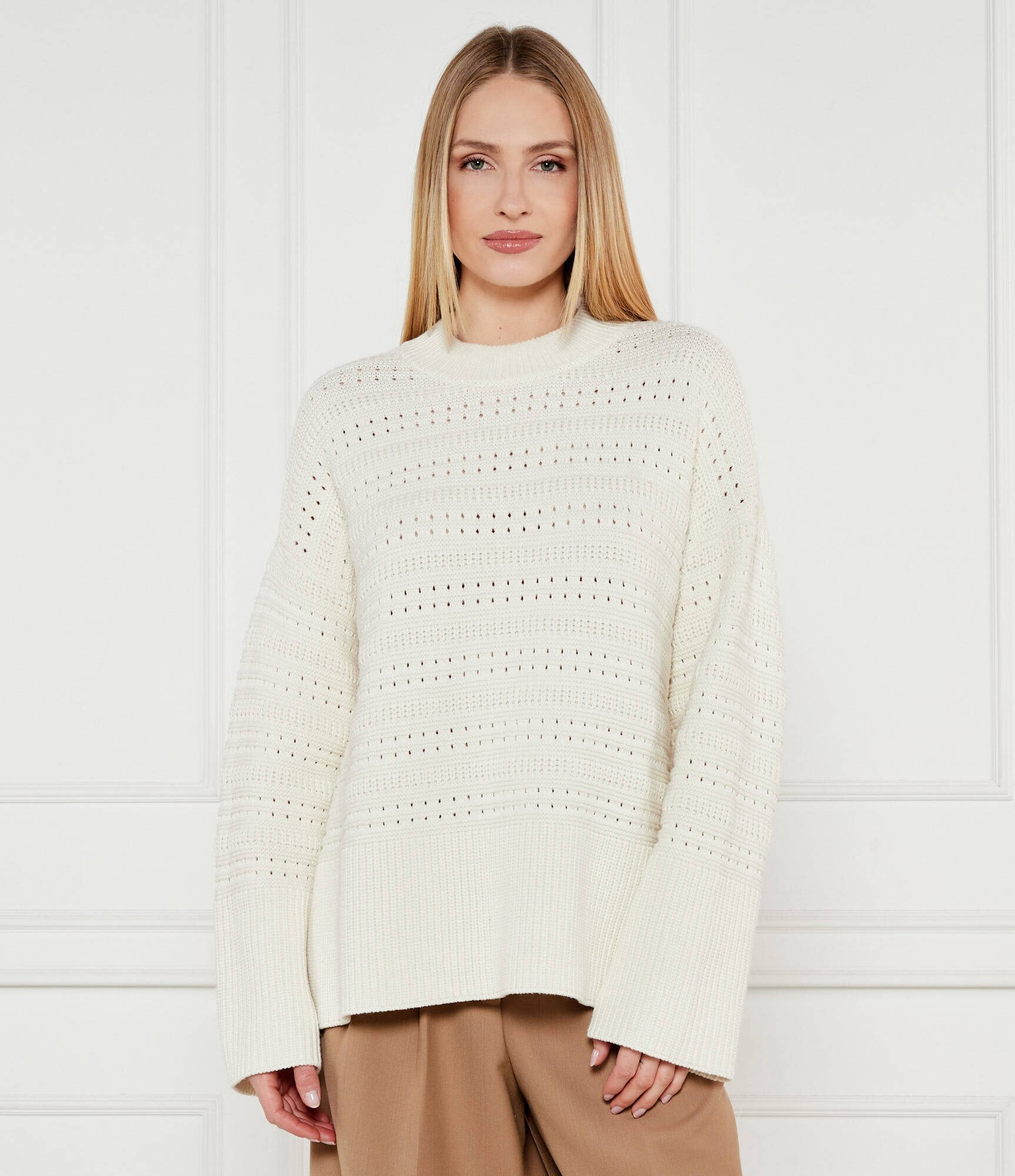 Samsøe Samsøe Pulover | Relaxed fit | cu adaos de in