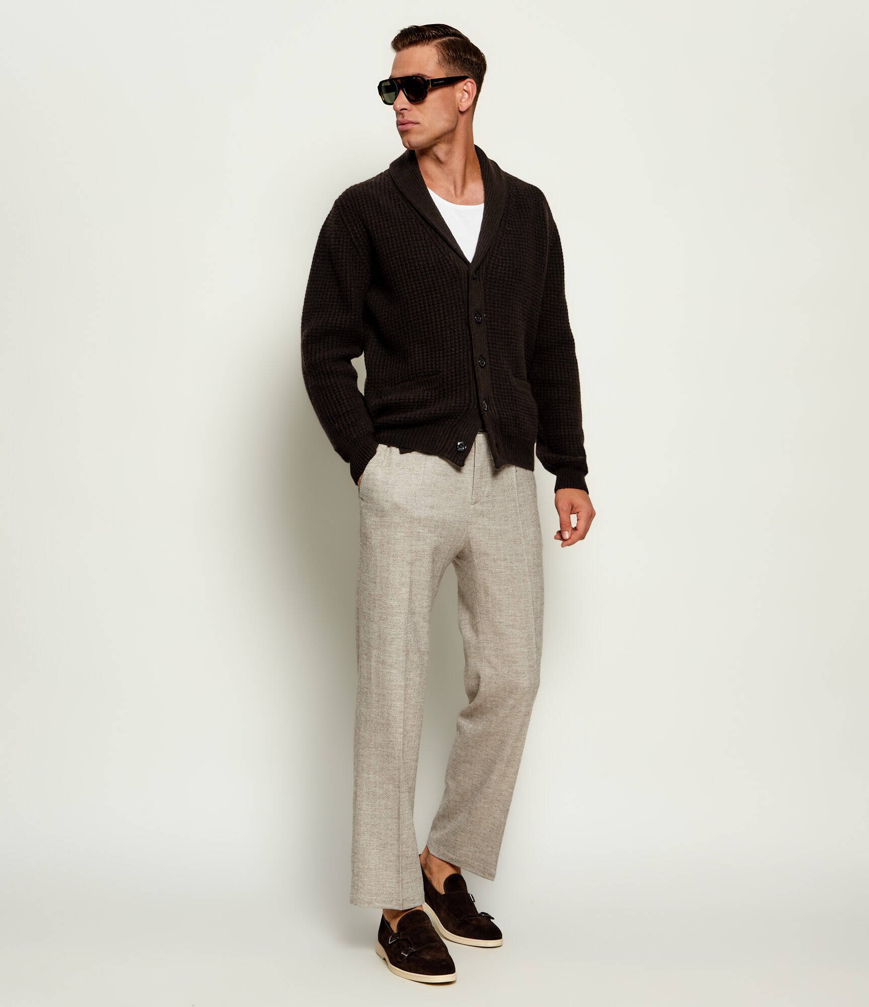 SAND COPENHAGEN Cardigan Mason | Loose fit cu adaos de lână și cașmir