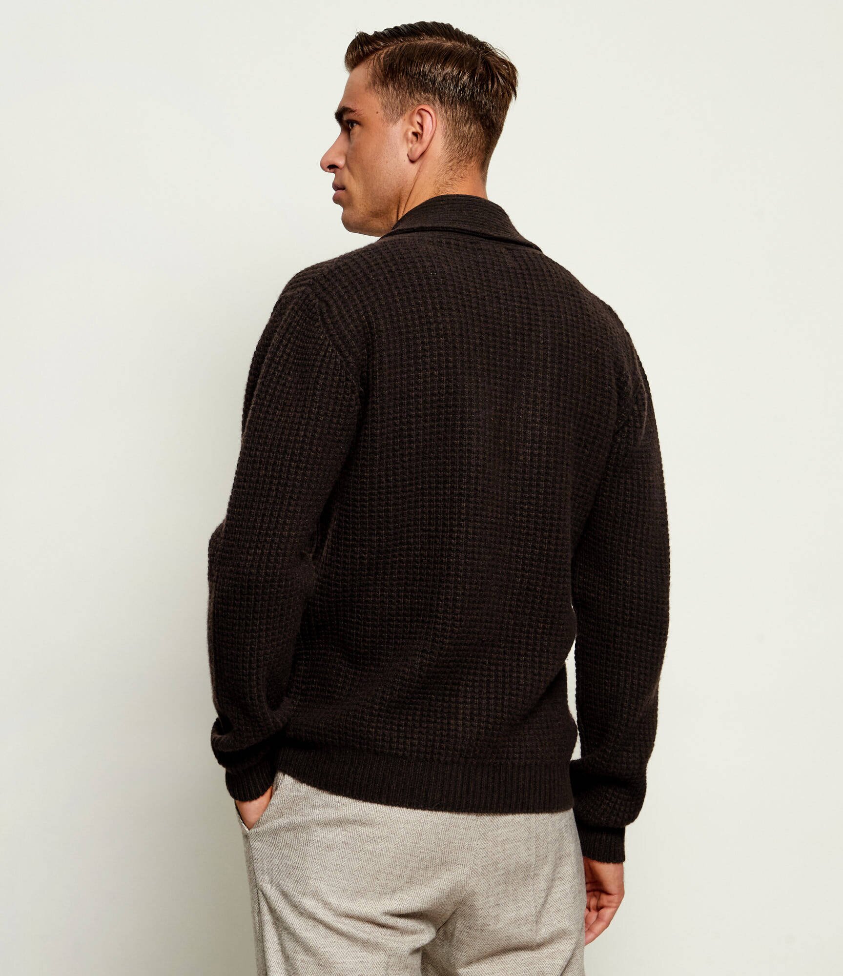 SAND COPENHAGEN Cardigan Mason | Loose fit cu adaos de lână și cașmir