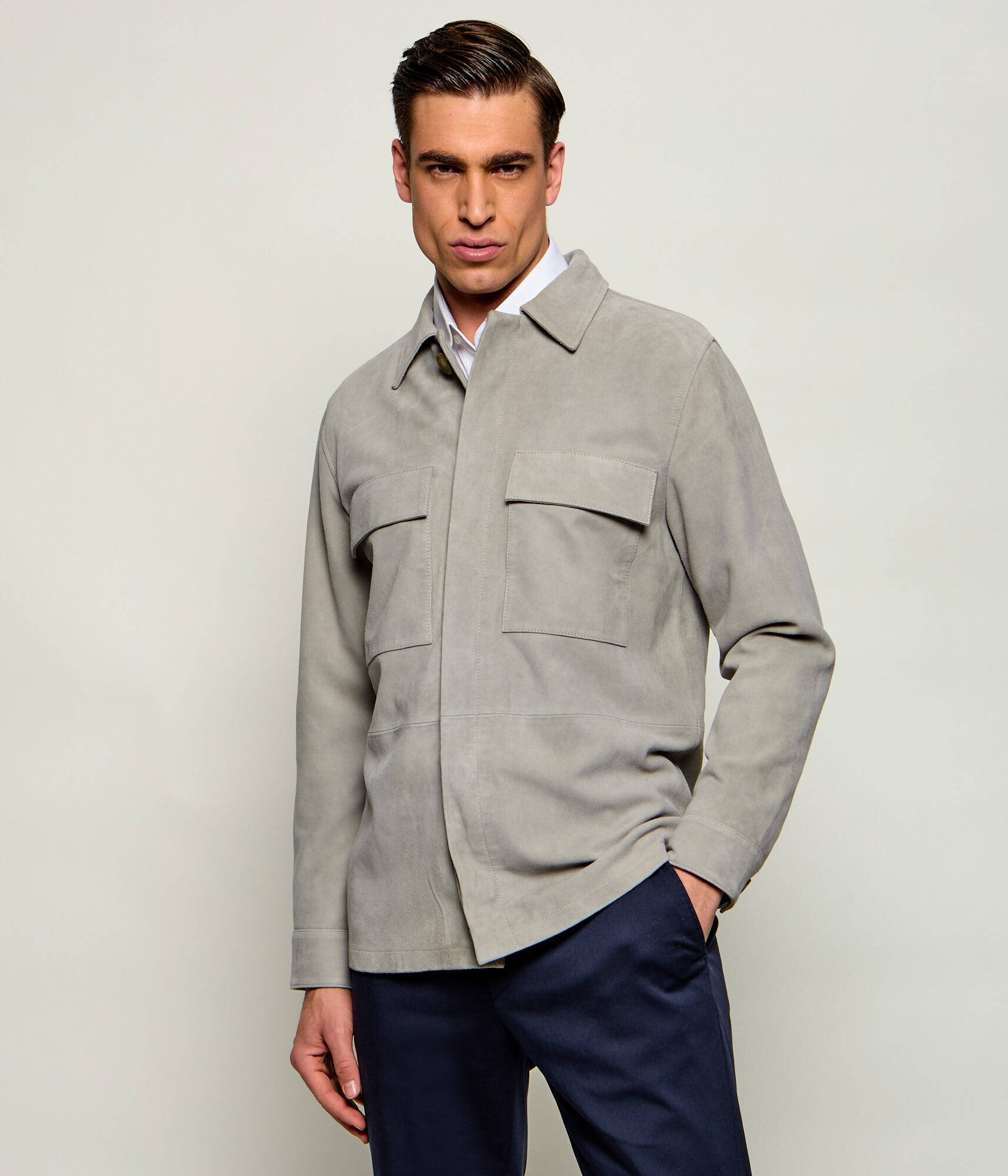 SAND COPENHAGEN Geacă Aiden | regular fit | piele întoarsă