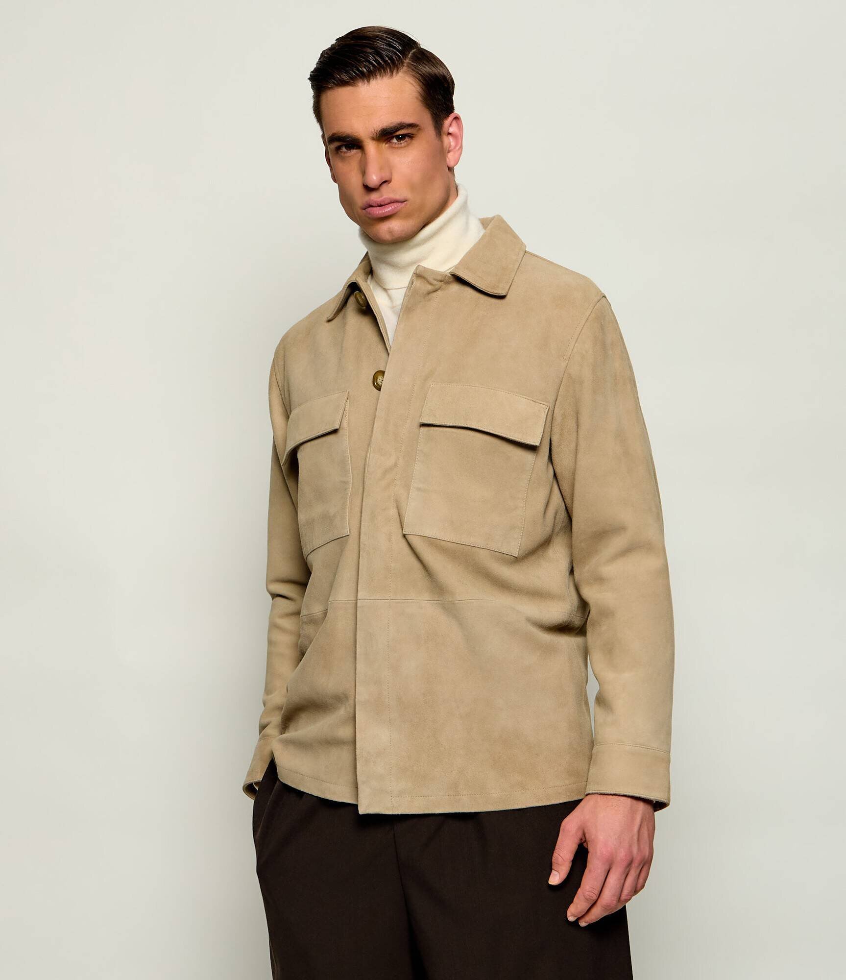 SAND COPENHAGEN Geacă Aiden | regular fit | piele întoarsă