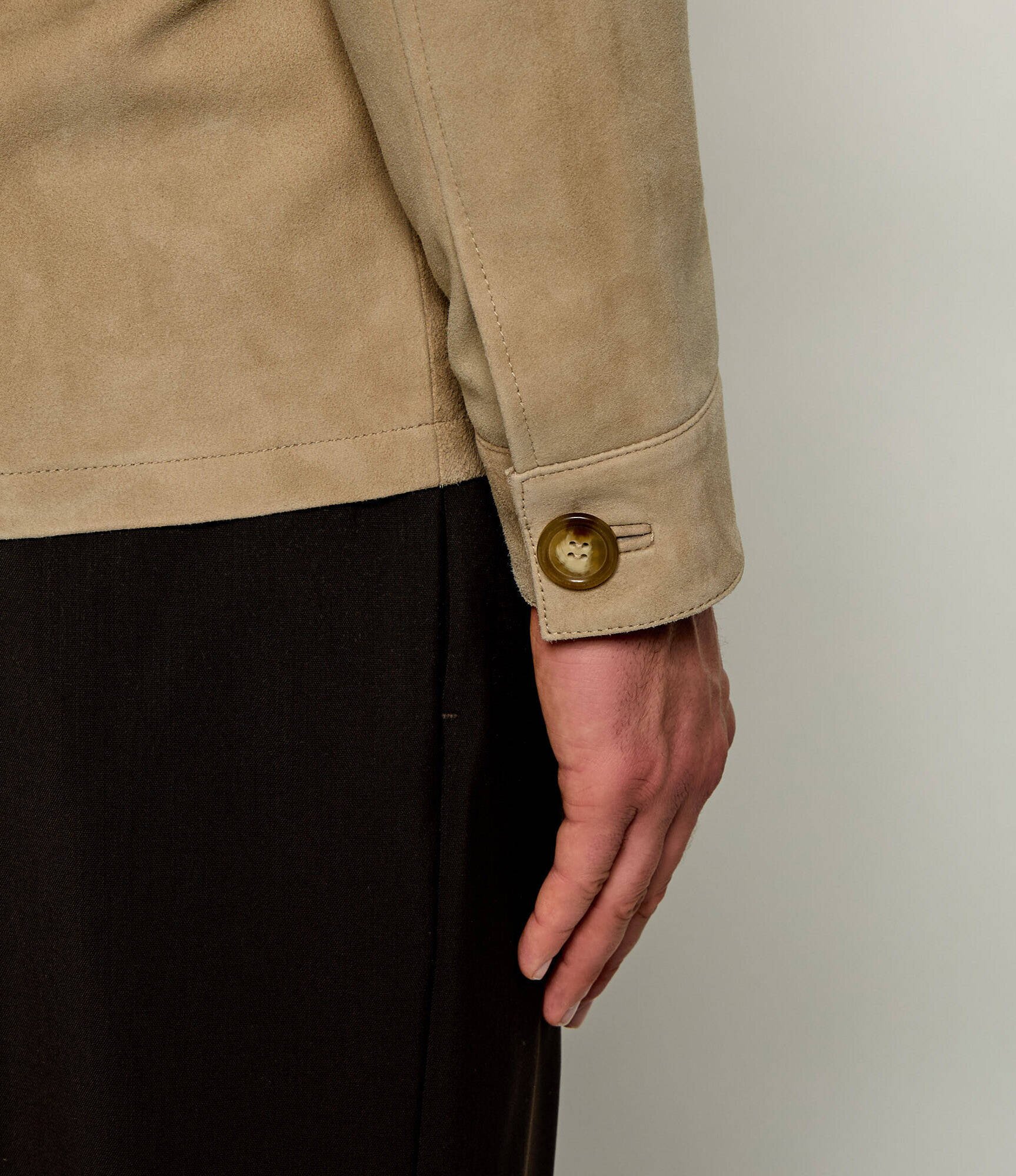 SAND COPENHAGEN Geacă Aiden | regular fit | piele întoarsă